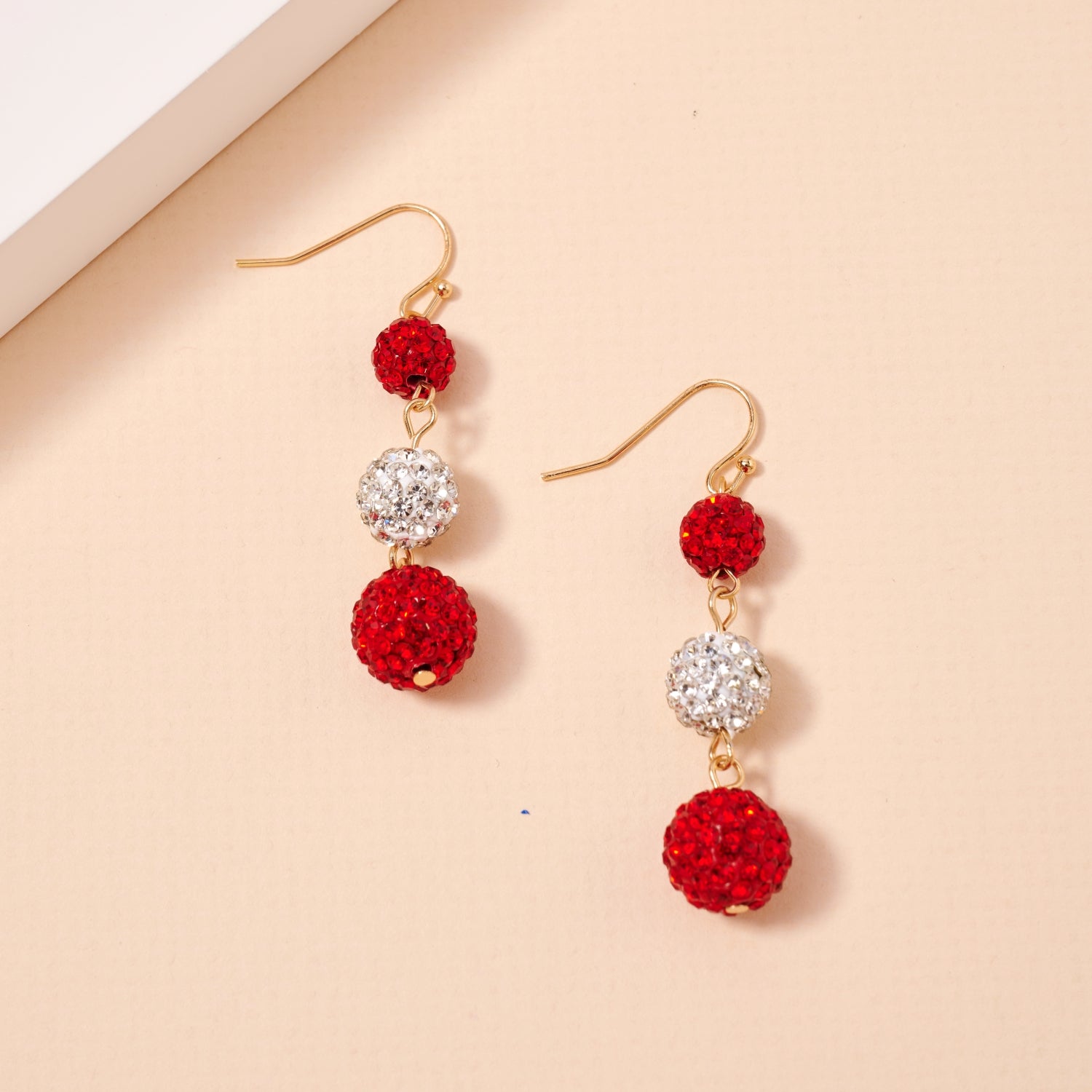 Game Day Rhinestone Ball Dangling Earrings
