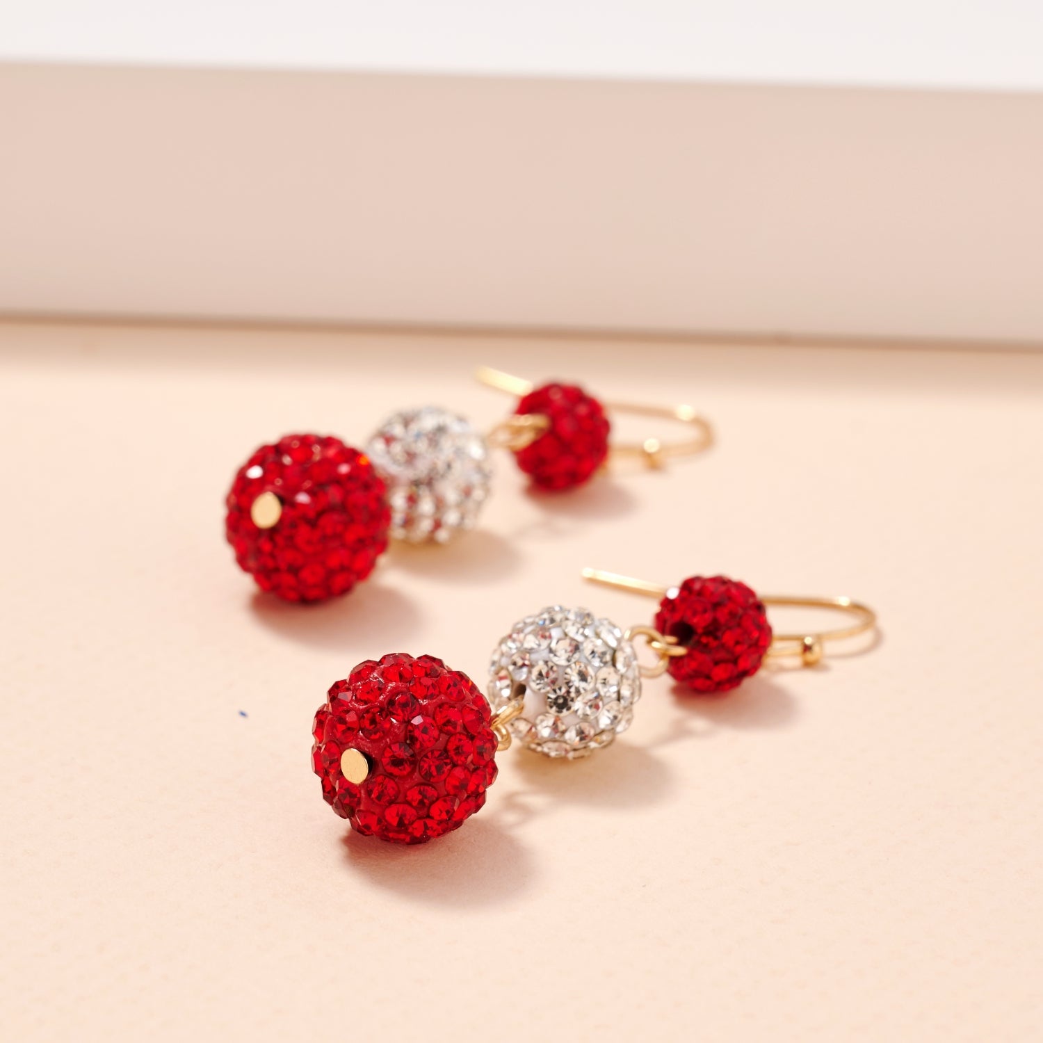 Game Day Rhinestone Ball Dangling Earrings