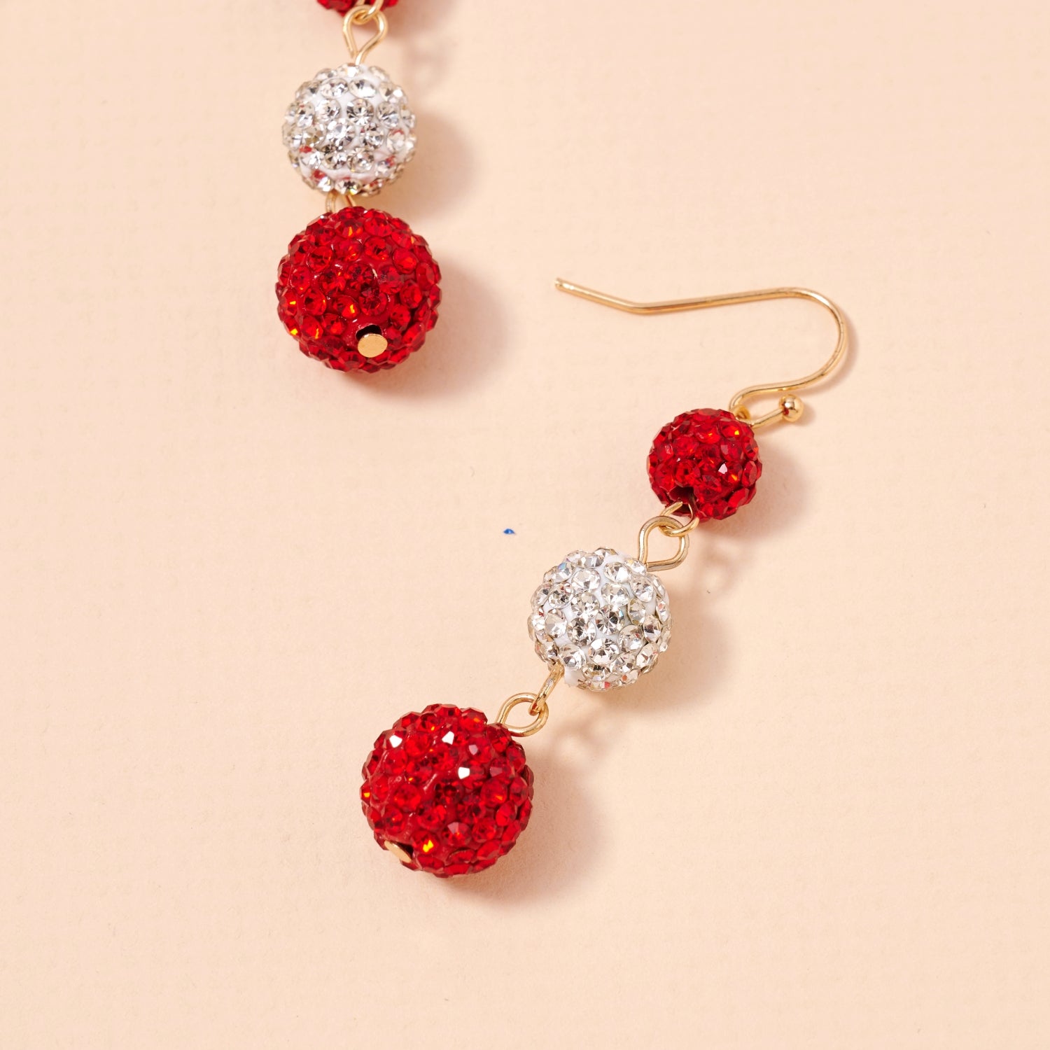Game Day Rhinestone Ball Dangling Earrings