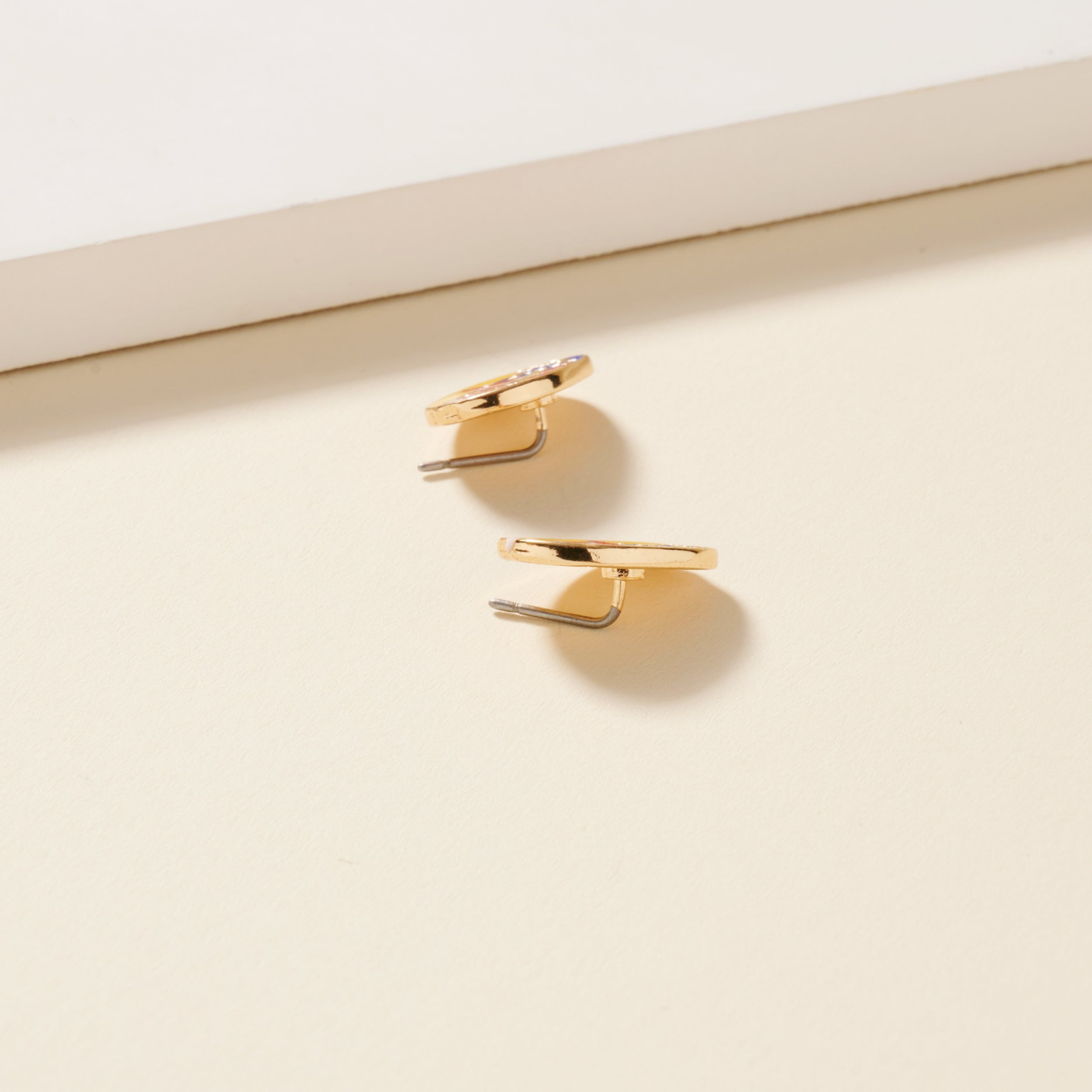 Playful USA Doughnut Enamel Stud Earrings