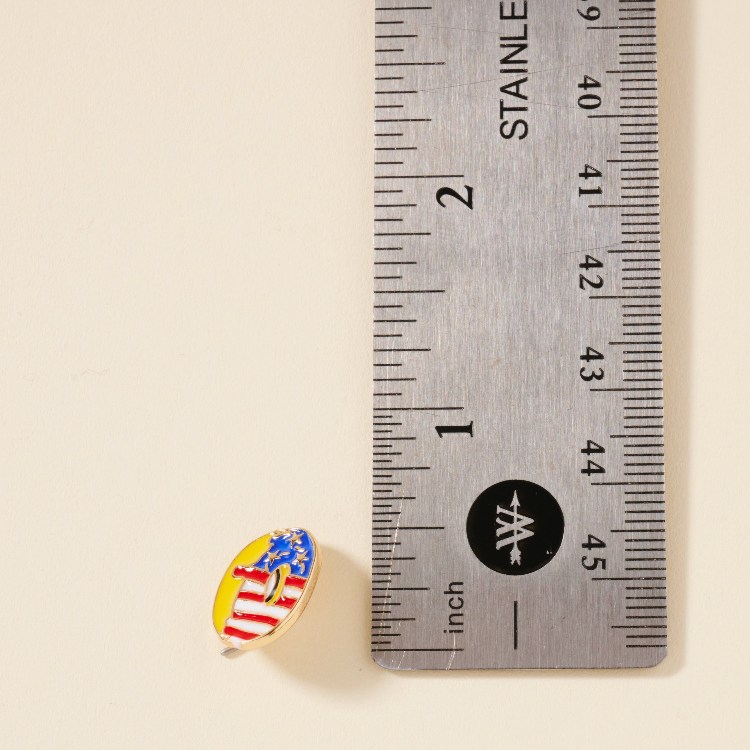 Playful USA Doughnut Enamel Stud Earrings