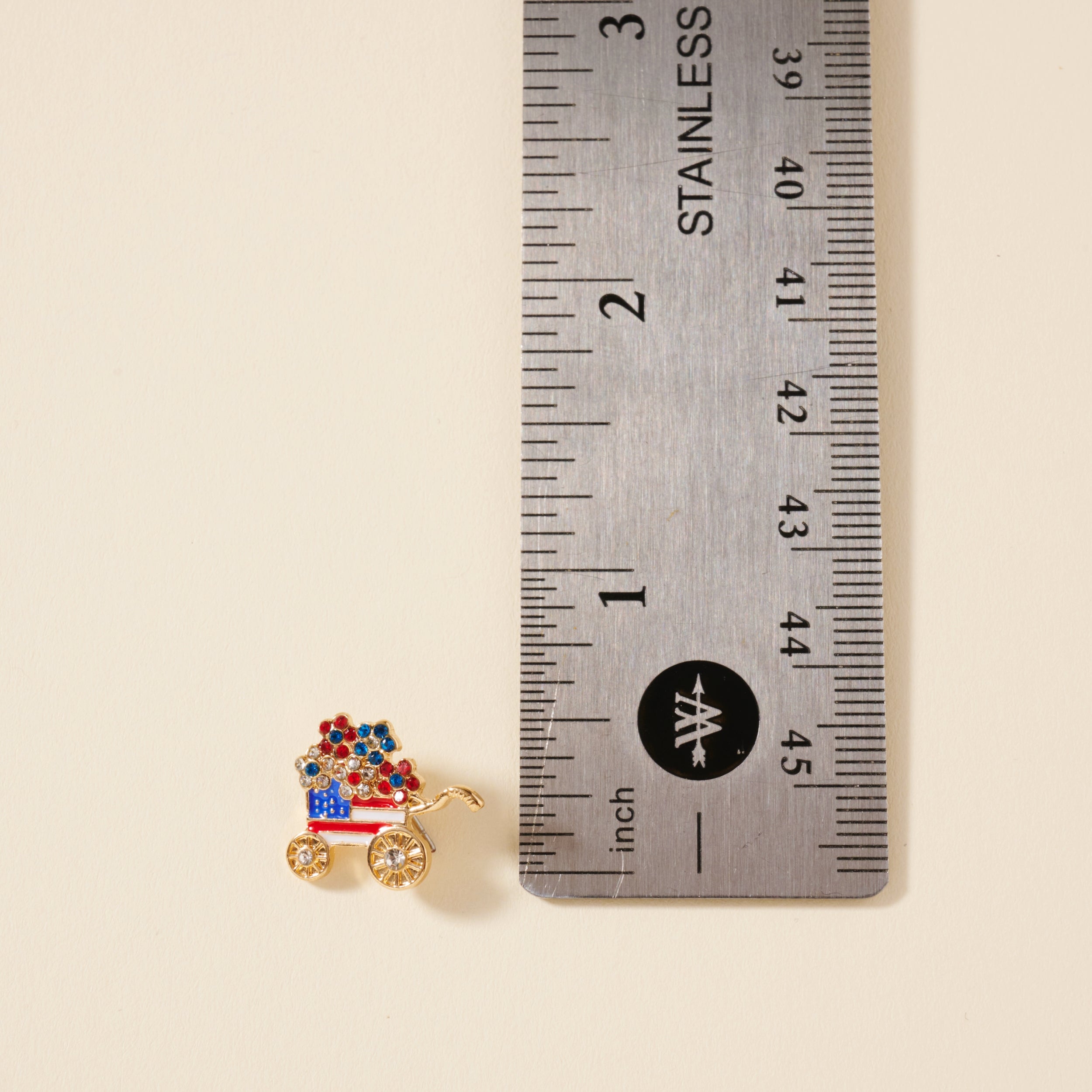 USA Flag Floral Stud Earrings