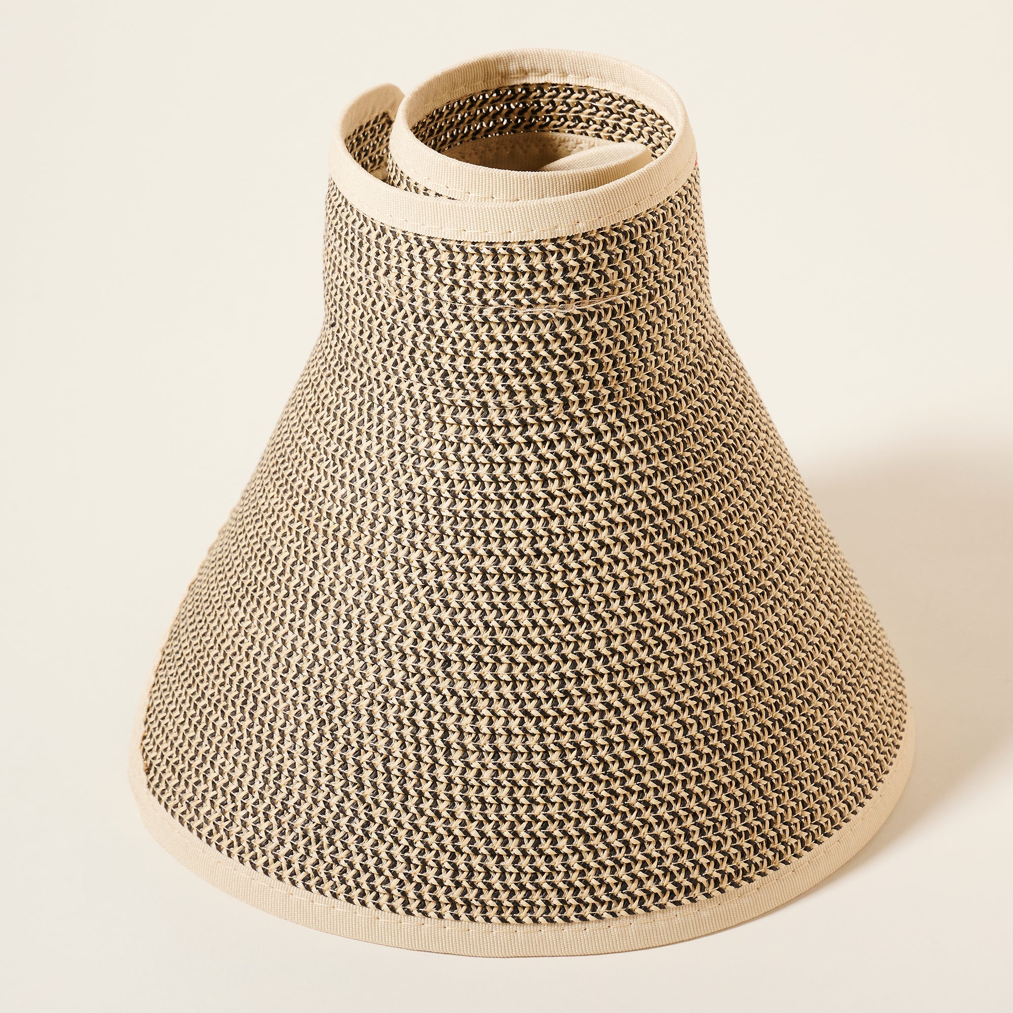 Contrast Straw Visor Hat