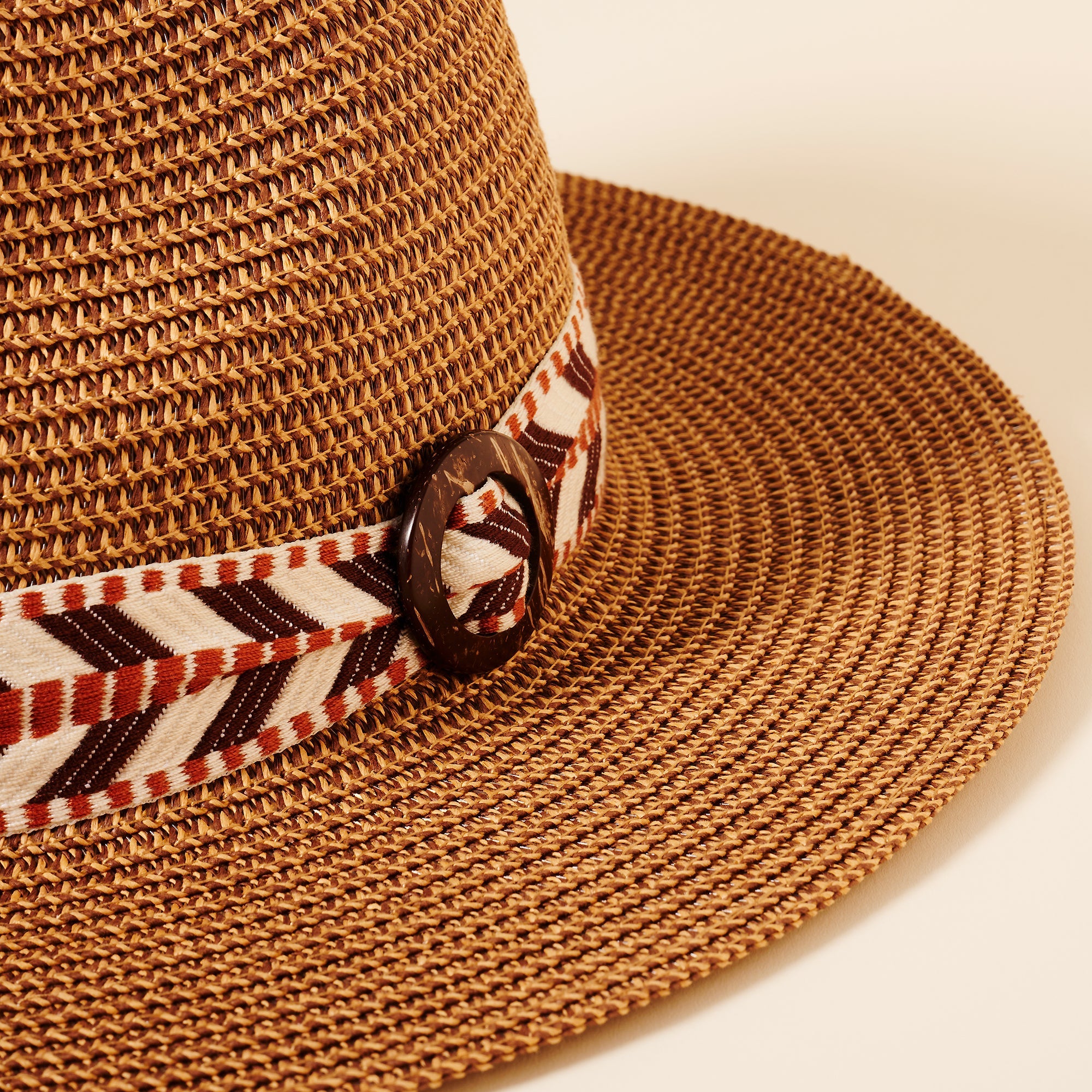 Arrow Strap Straw Fedora