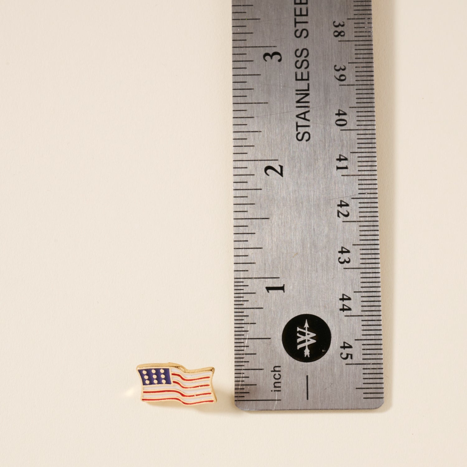 Stud Earrings with USA Flag Design