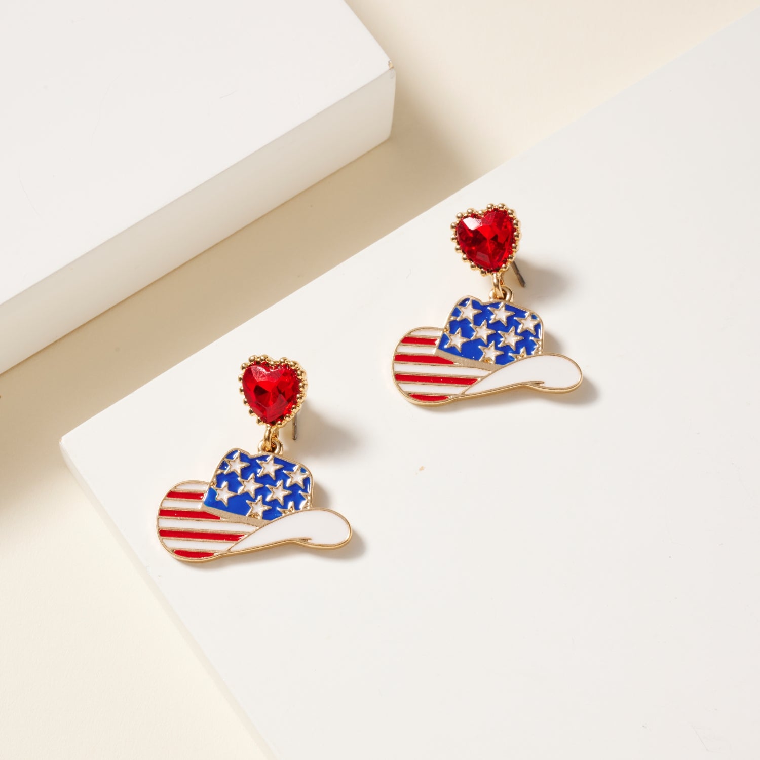 USA Cowboy Hat Earrings