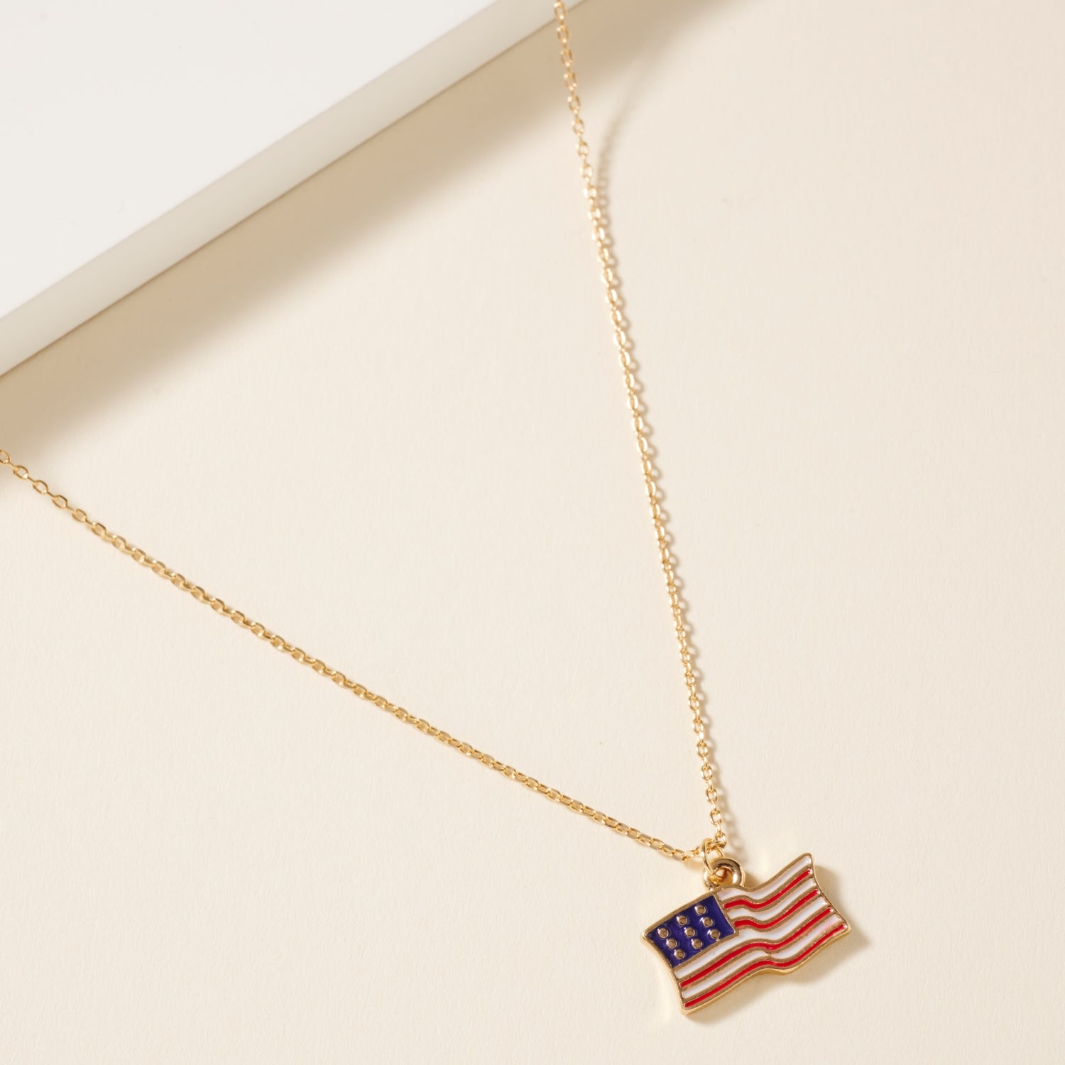 USA Flag Pendant Necklace
