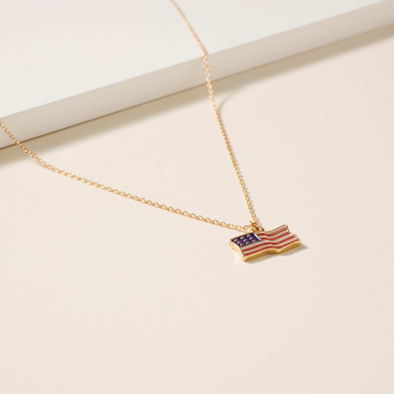 USA Flag Pendant Necklace
