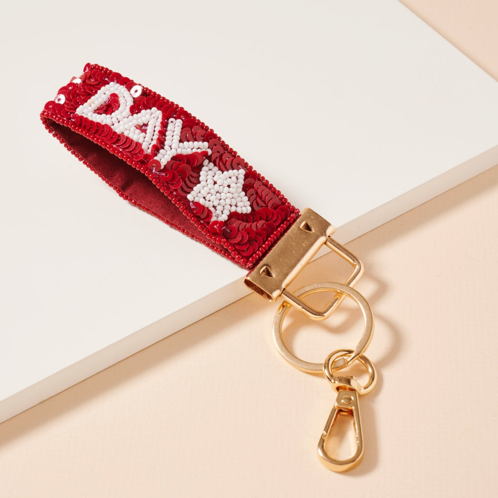 Game Day Seed Bead Keychains