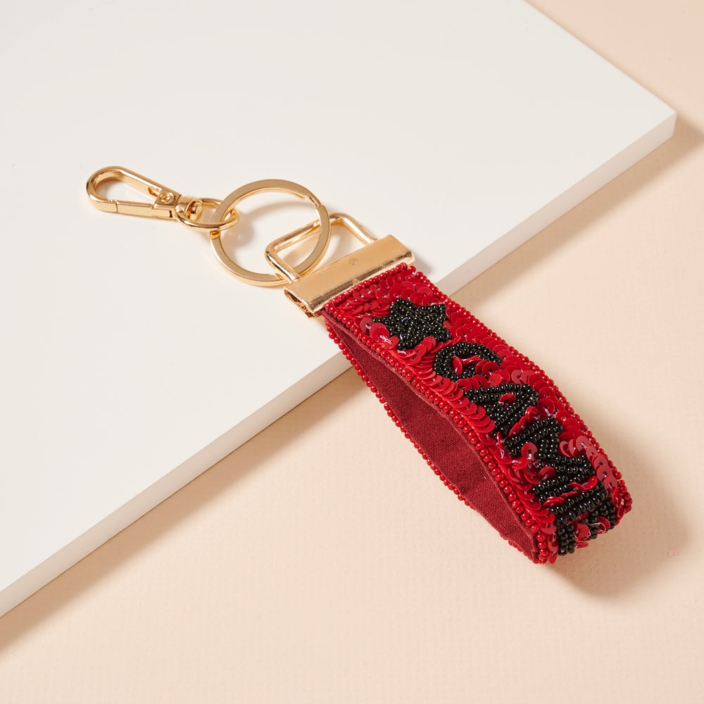 Game Day Seed Bead Keychains