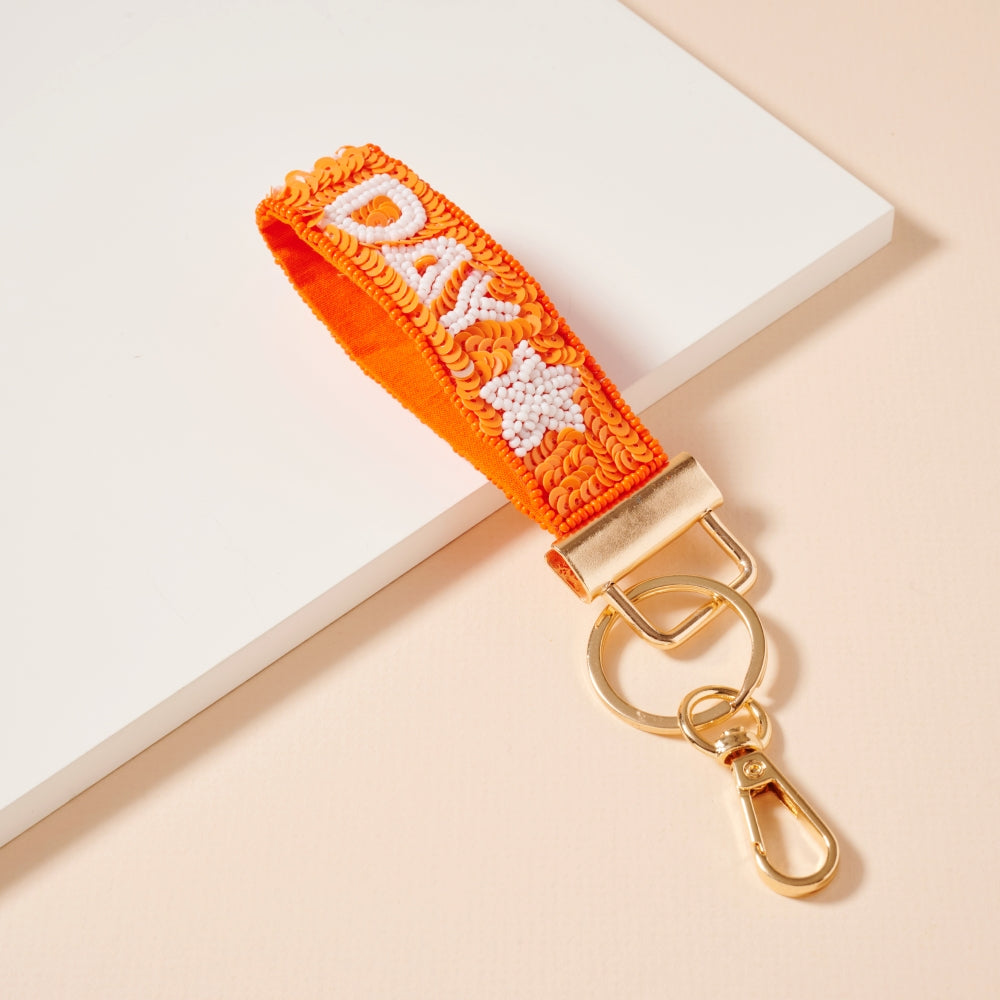 Game Day Seed Bead Keychains
