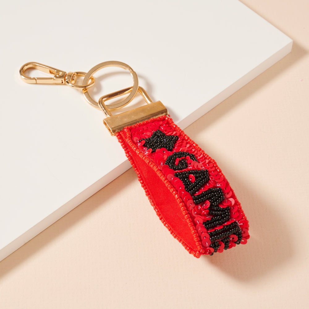 Game Day Seed Bead Keychains