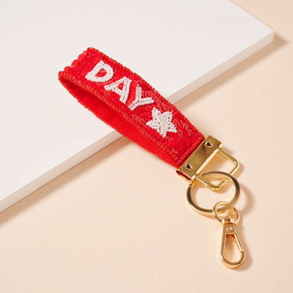 Game Day Seed Bead Keychains