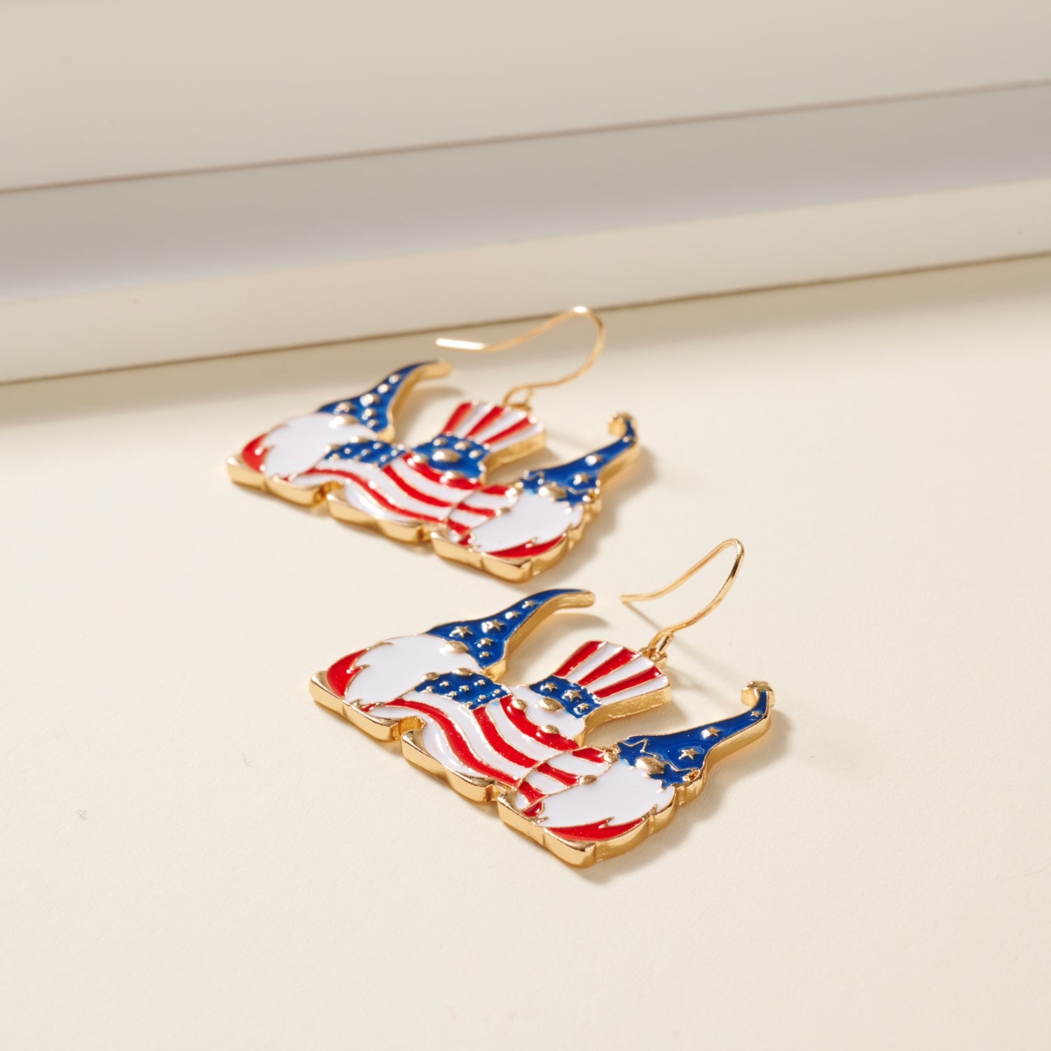 USA Flag Gnome Dangle Earrings