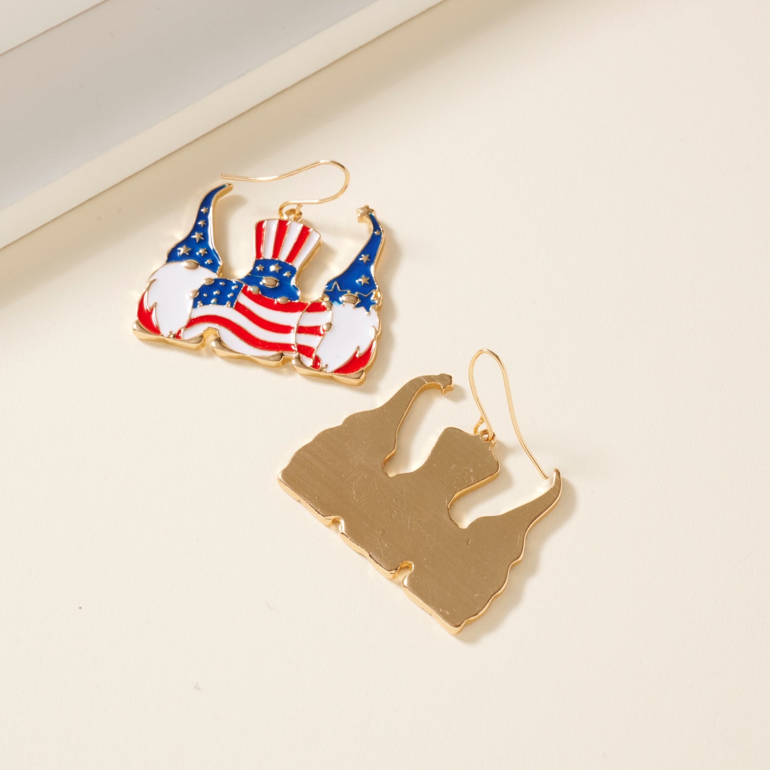 USA Flag Gnome Dangle Earrings