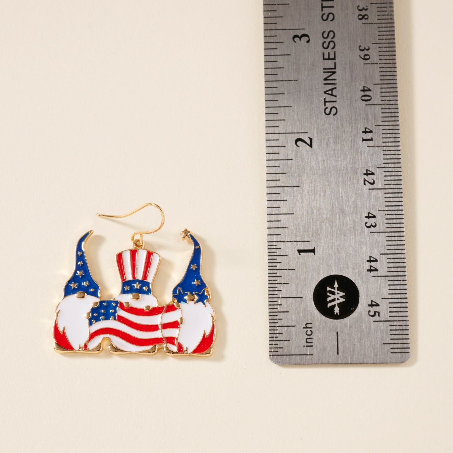 USA Flag Gnome Dangle Earrings