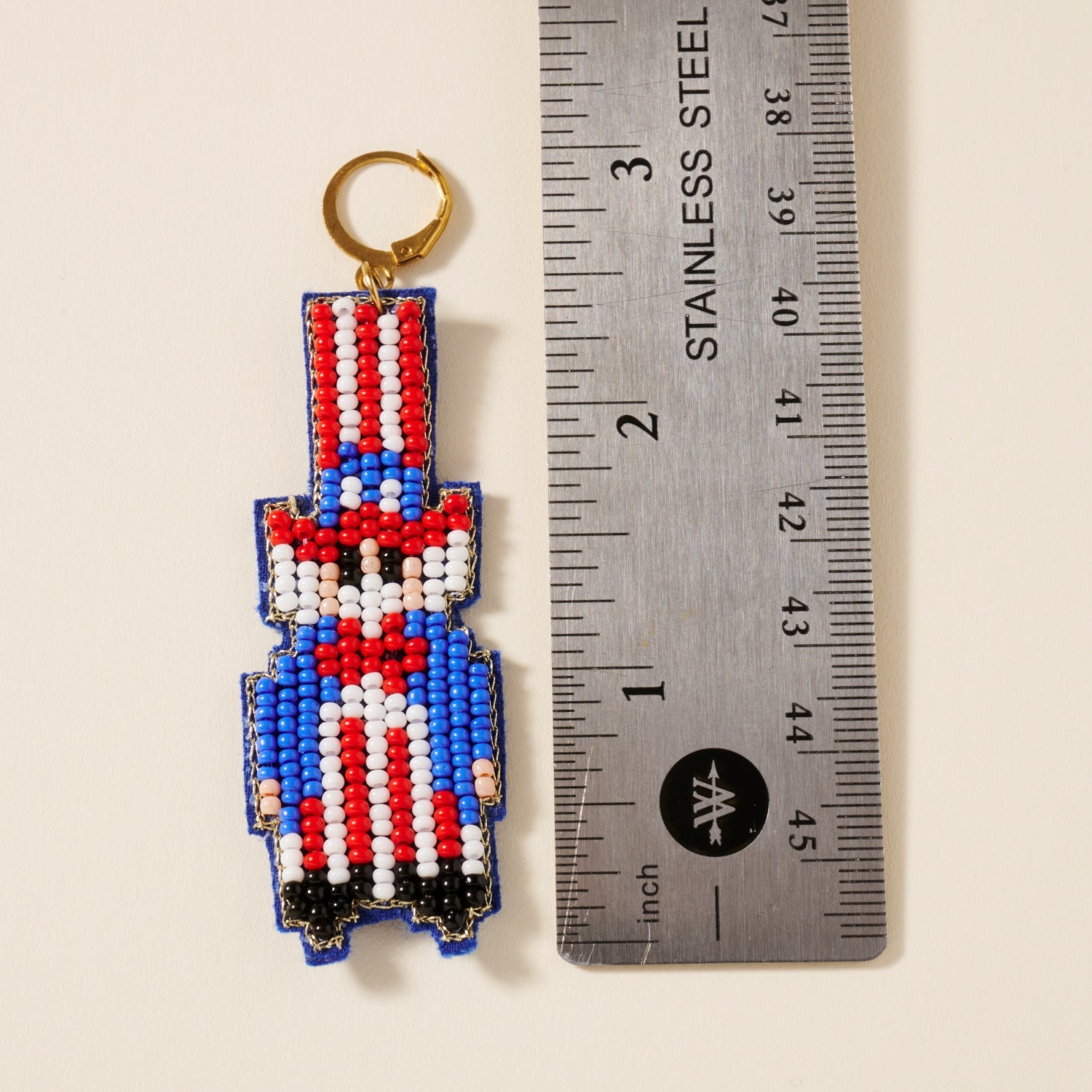 USA Uncle Sam Seed Bead Earrings