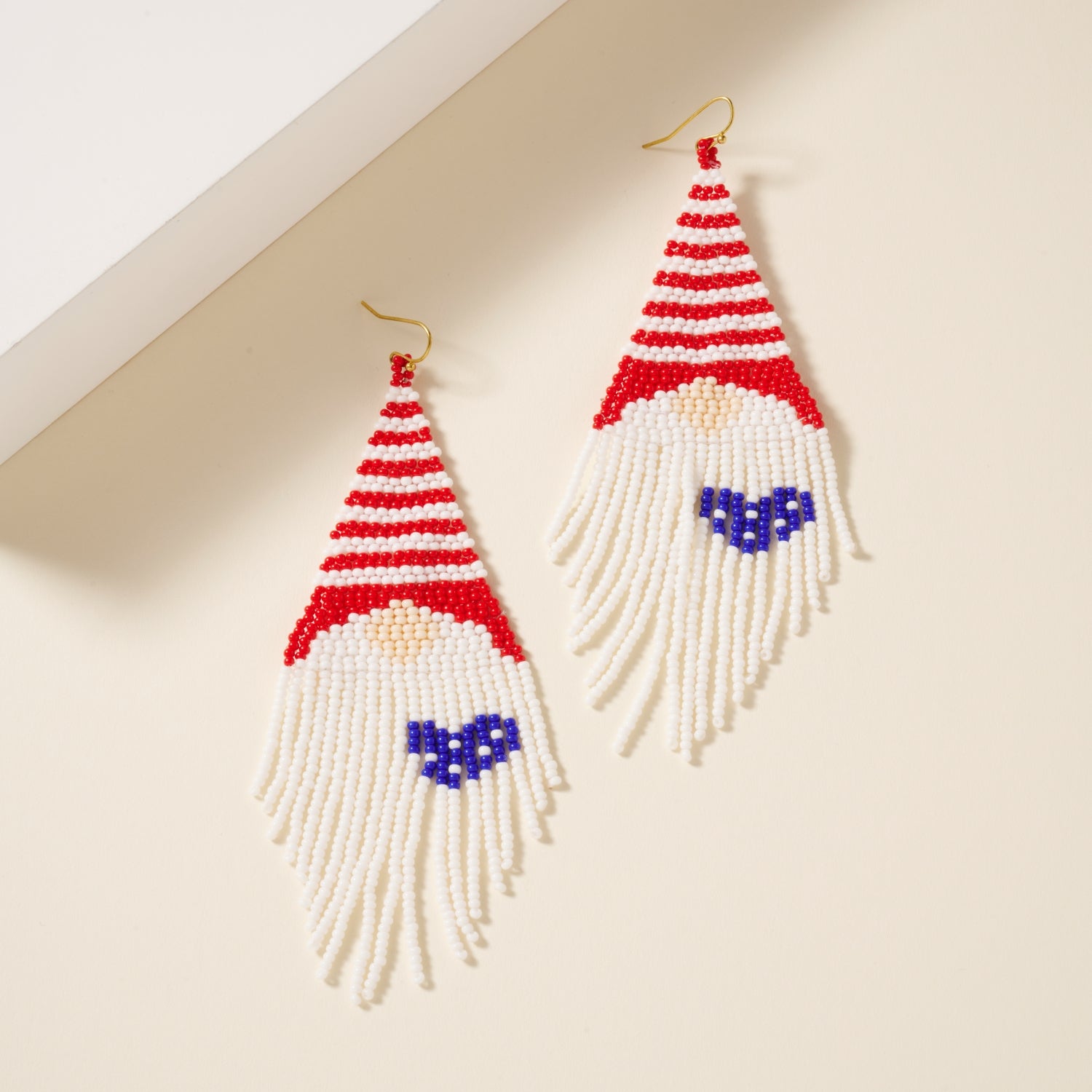 USA Gnome Seed Bead Earrings