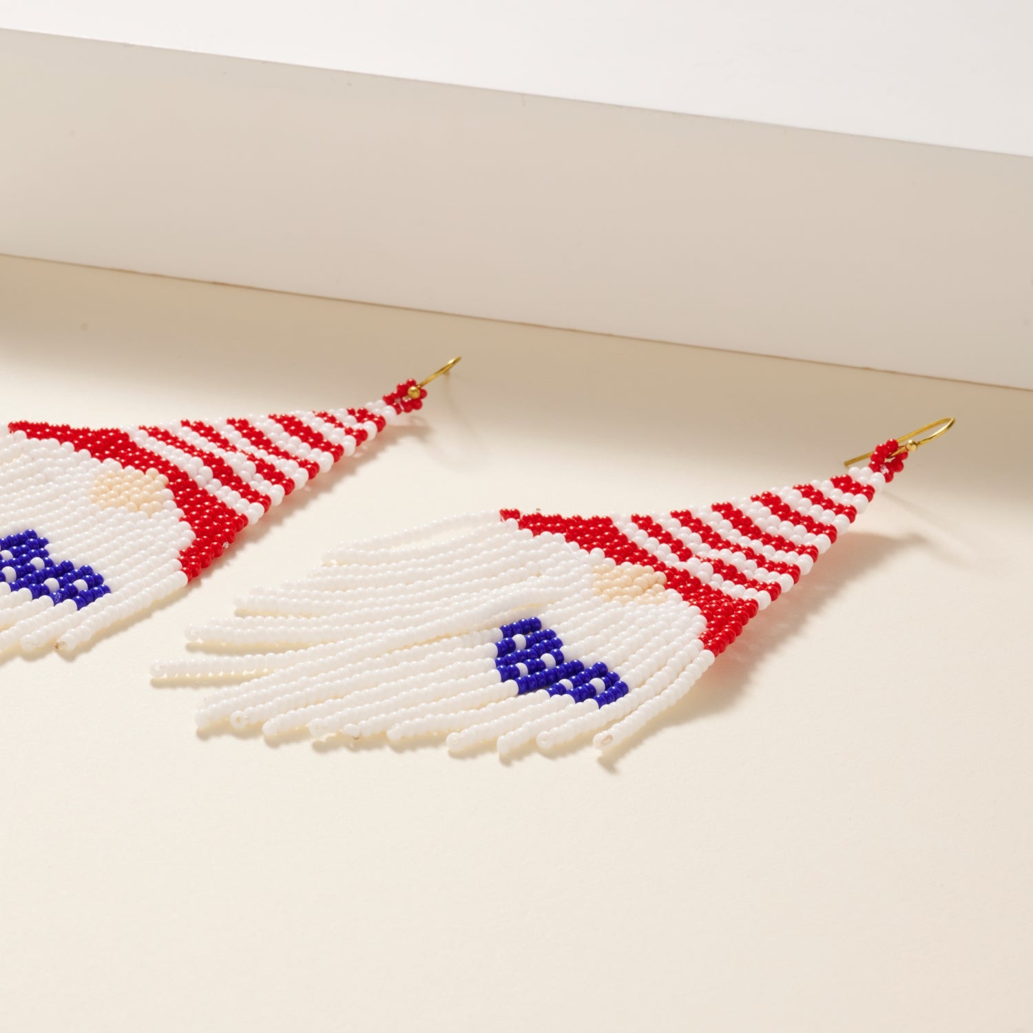 USA Gnome Seed Bead Earrings