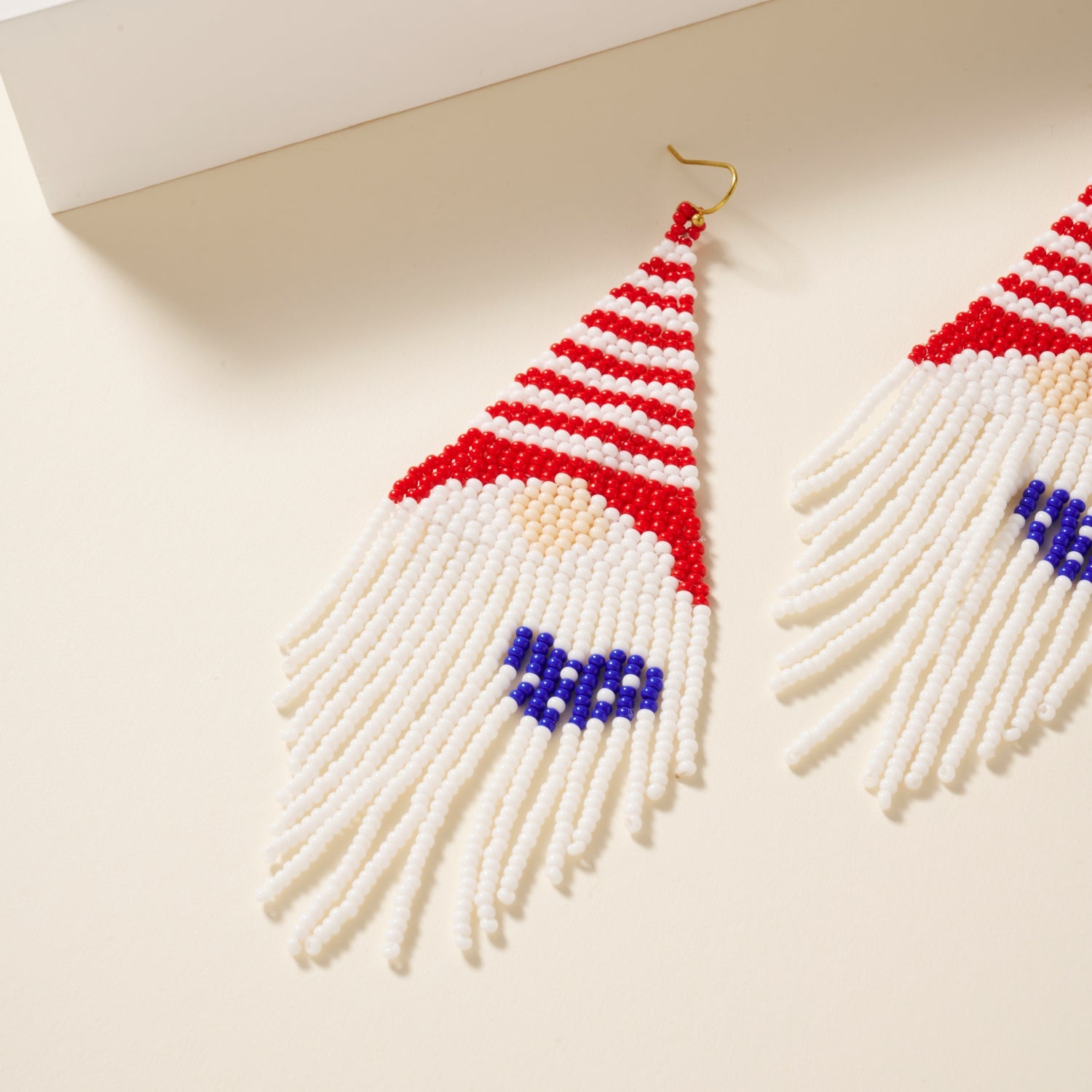 USA Gnome Seed Bead Earrings