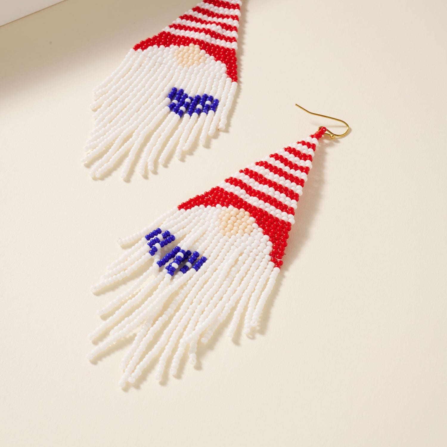 USA Gnome Seed Bead Earrings
