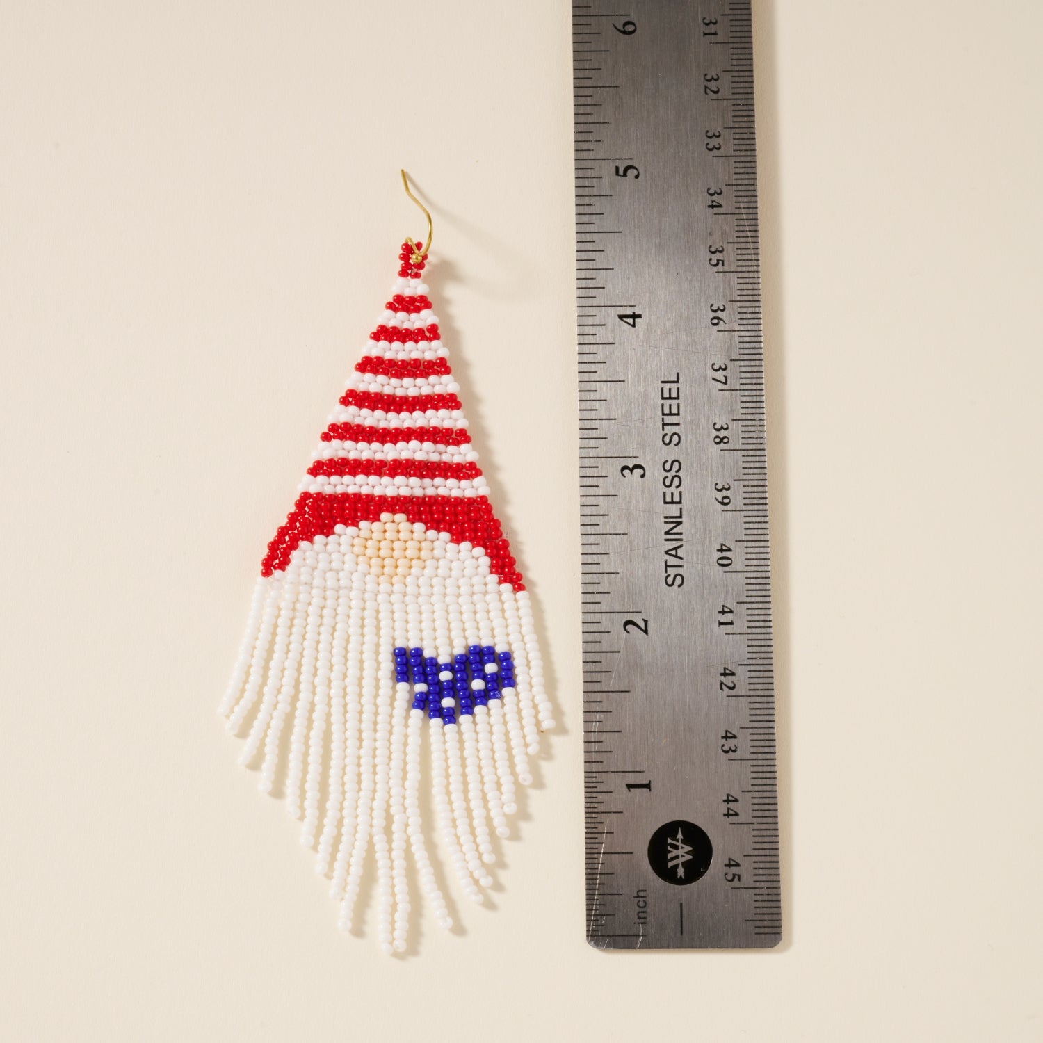 USA Gnome Seed Bead Earrings