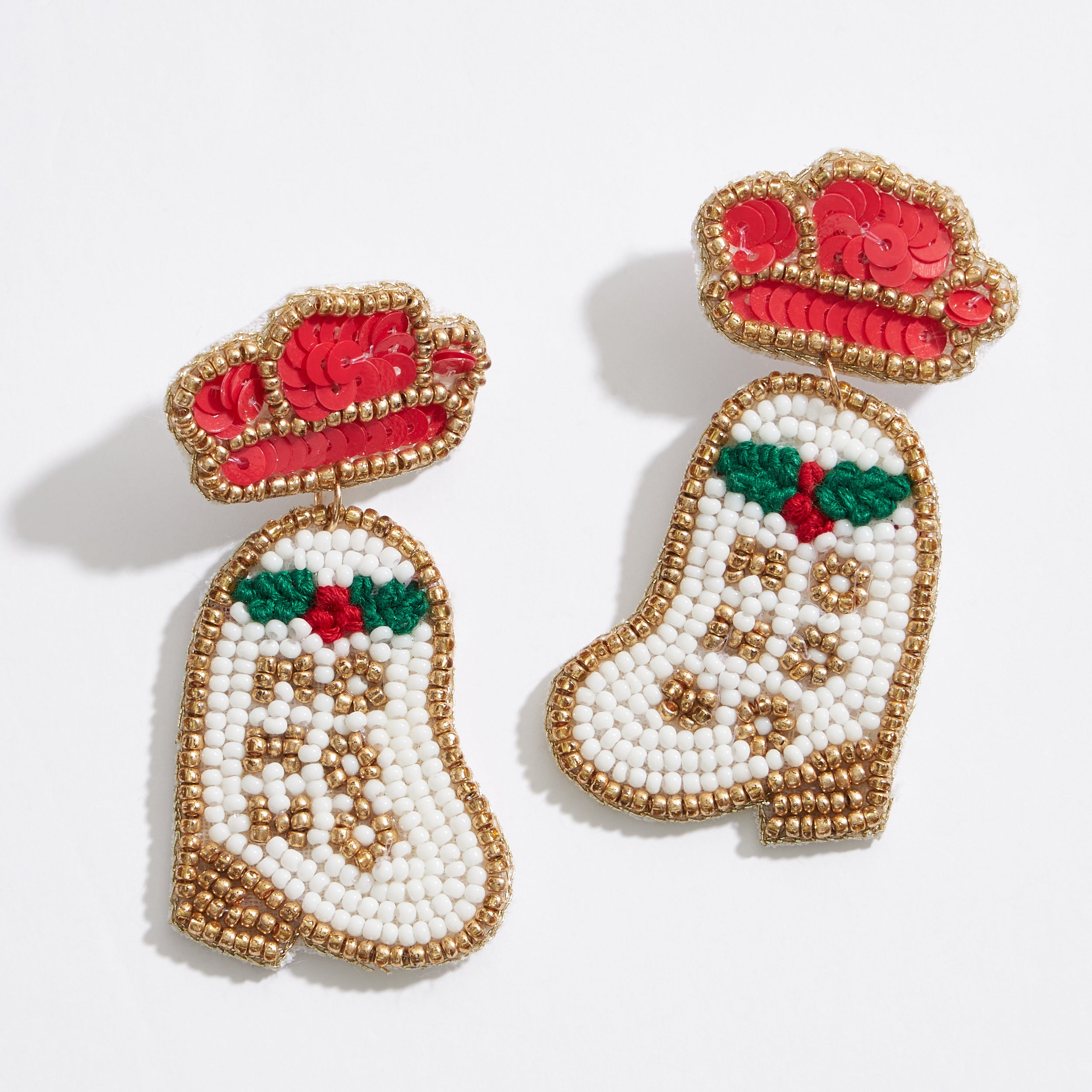 Christmas Cowgirl Seed Beads Earrings - Frem