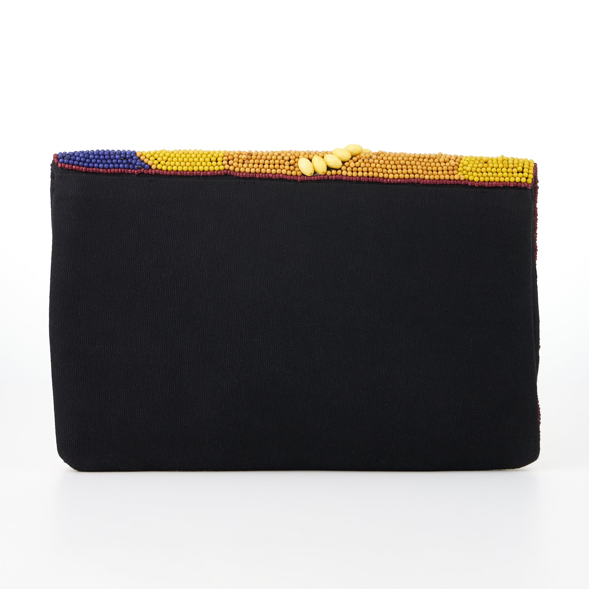 3D Multi-Color Seed Beads Flap Clutch Bag - Frem