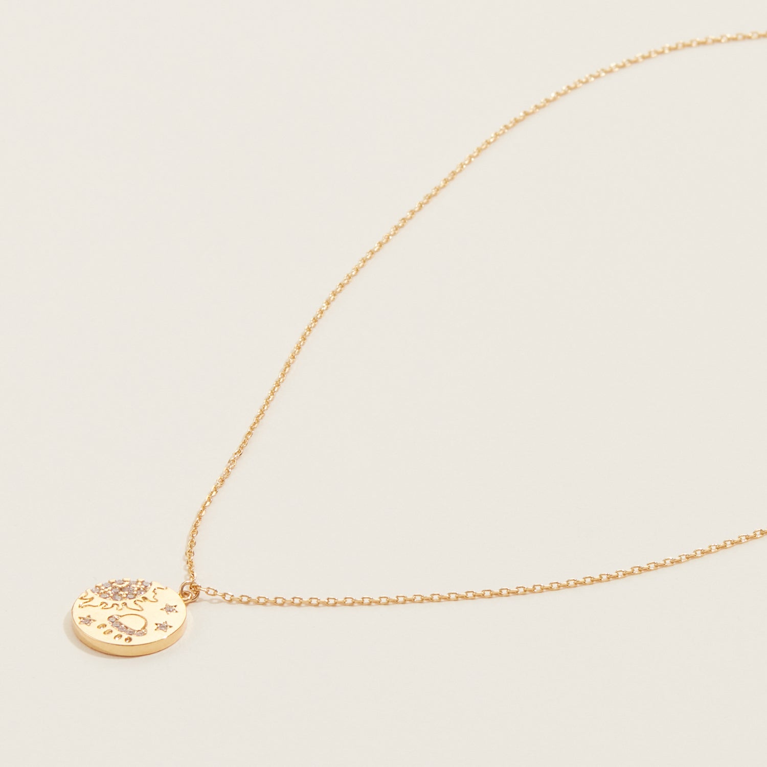 Gold Dipped UFO Pave Pendant Necklace - Frem