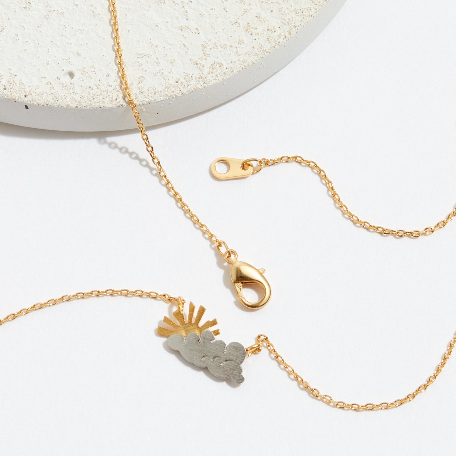 Gold Dipped Silver Linings Pendant Necklace - Frem