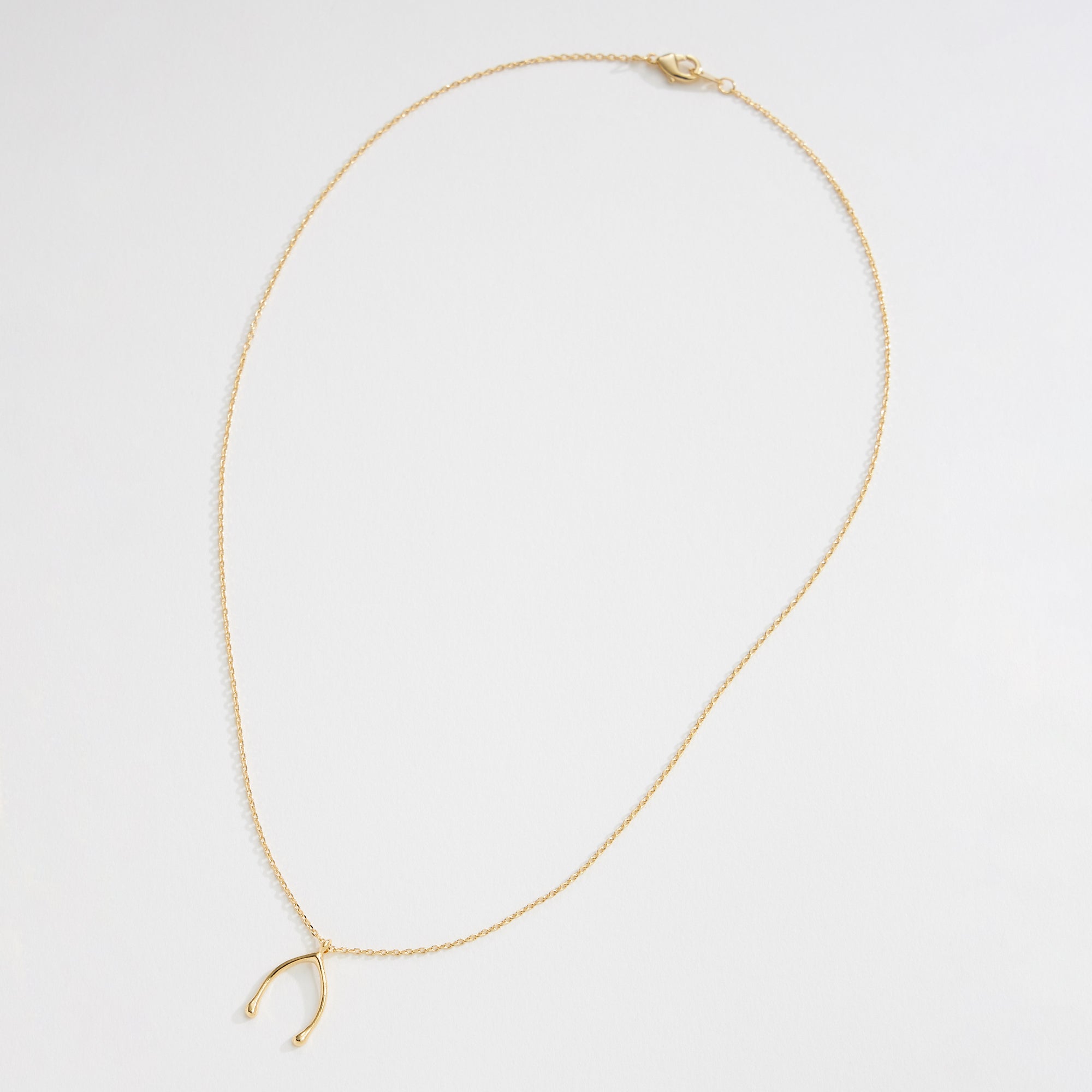 Gold Dipped Wishing Bone Necklace - Frem