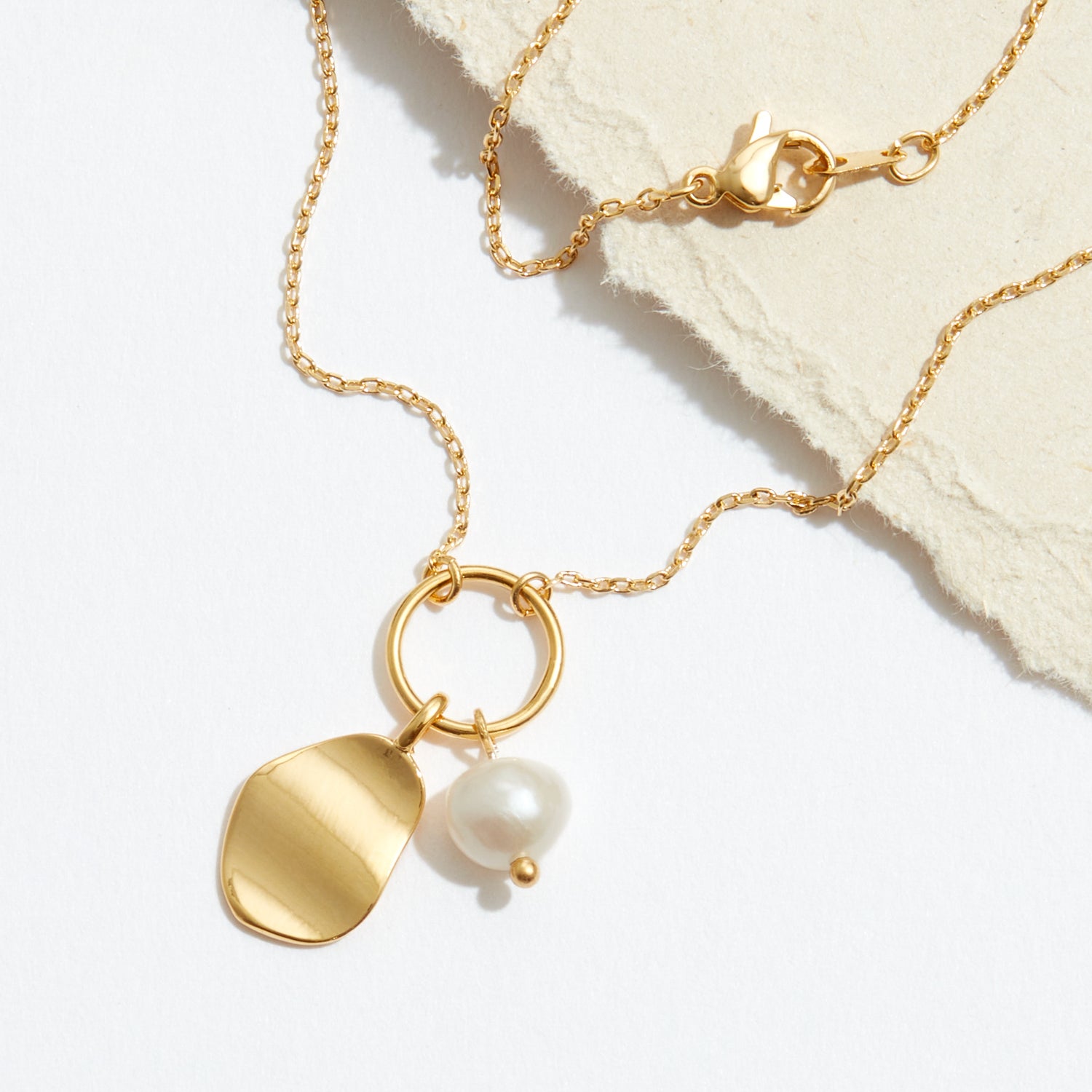 pearl charm necklace