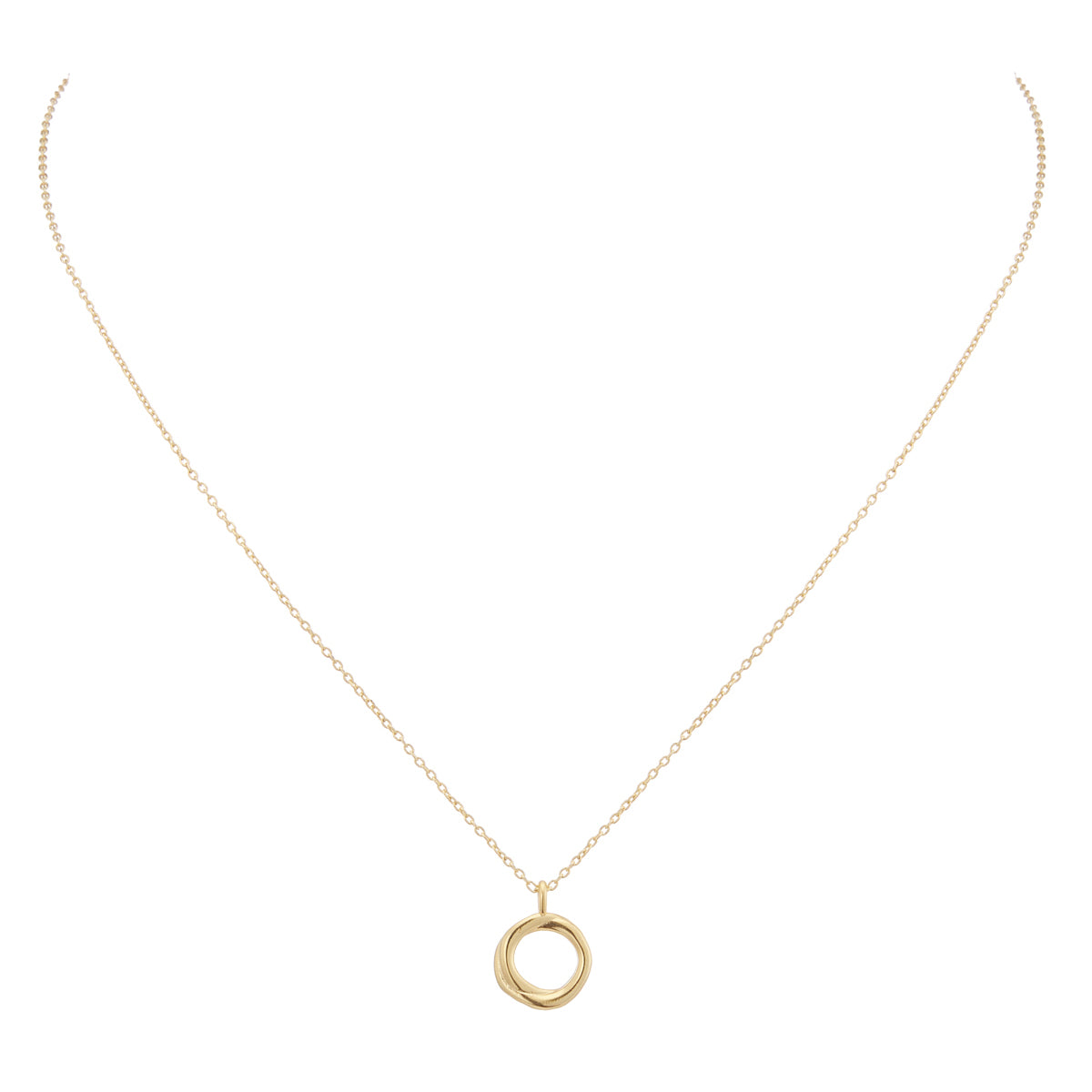 Gold Dipped Organic Circle Necklace - Frem