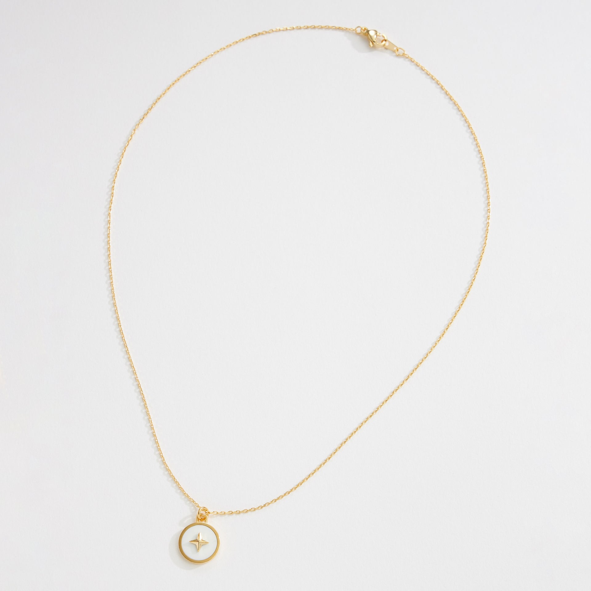 Gold Dipped Petite Starburst Pendant Necklace - Frem