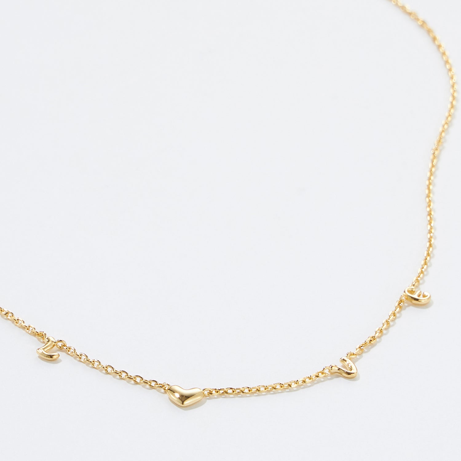 Gold Dipped 'LOVE' Charm Necklace - Frem