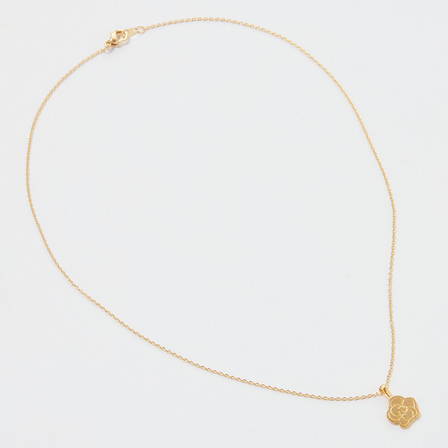 Gold Dipped Brushed Rose Necklace - Frem