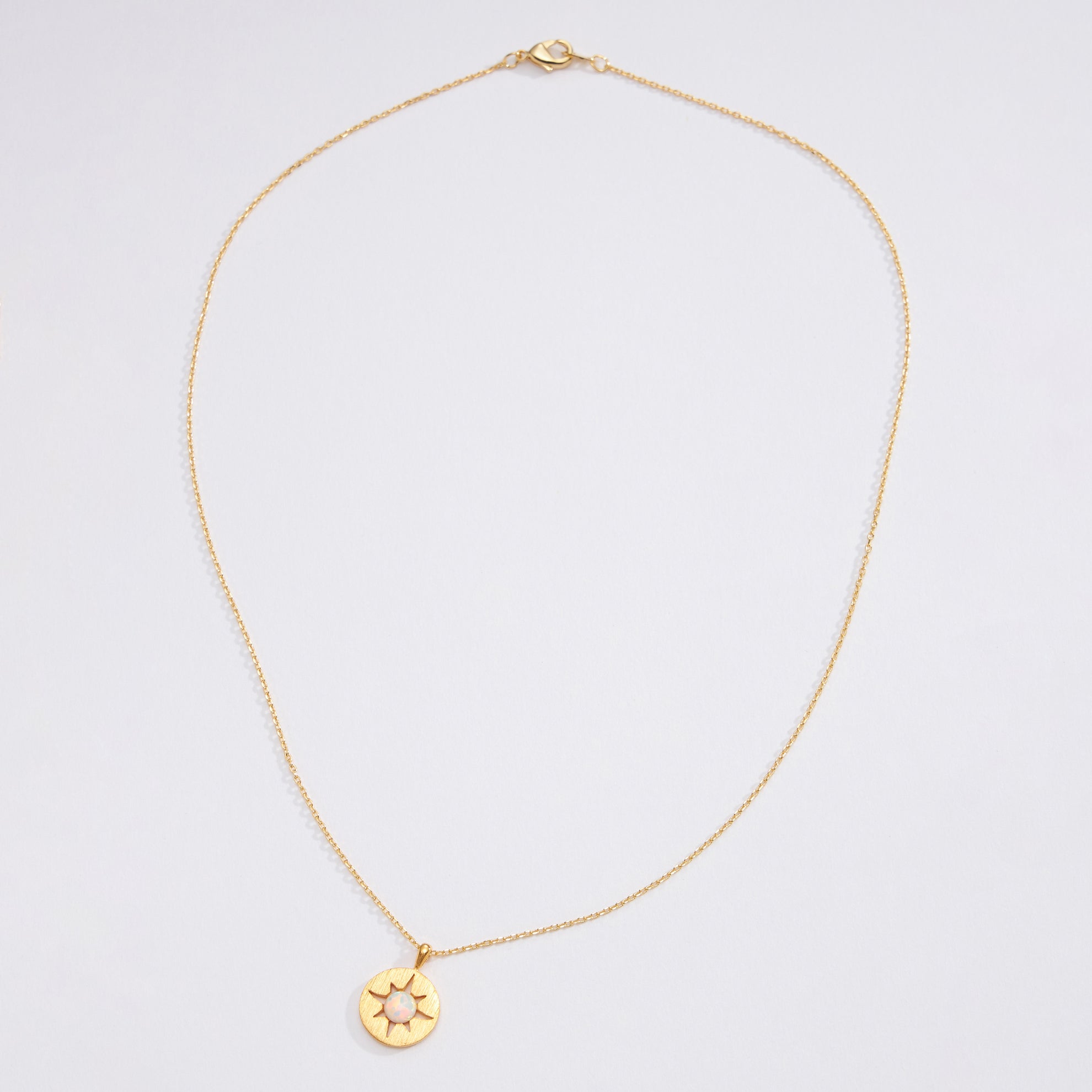 Gold Dipped Opal Sunburst Necklace - Frem