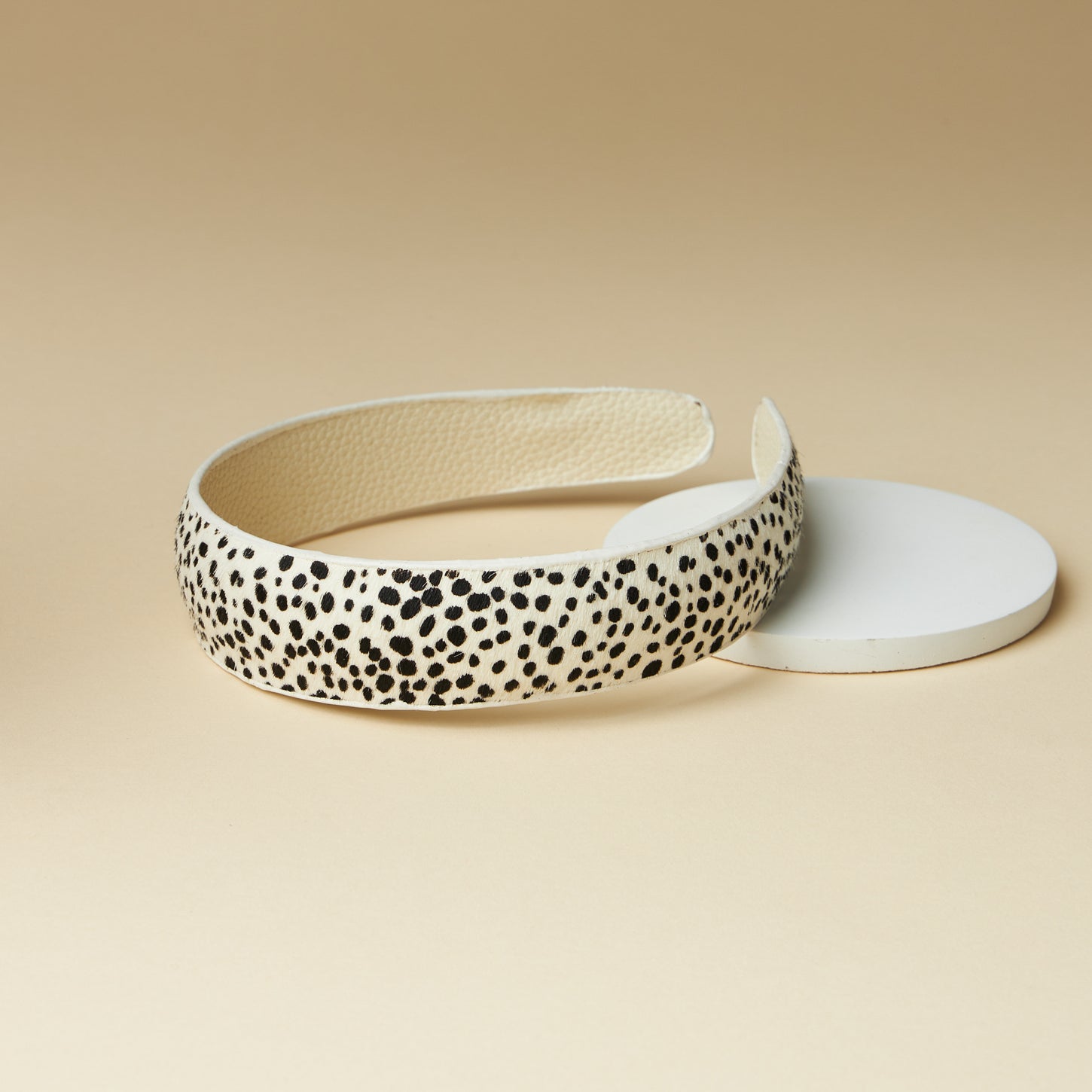 Genuine Leather Animal Print Headbands 1.5inch - Frem