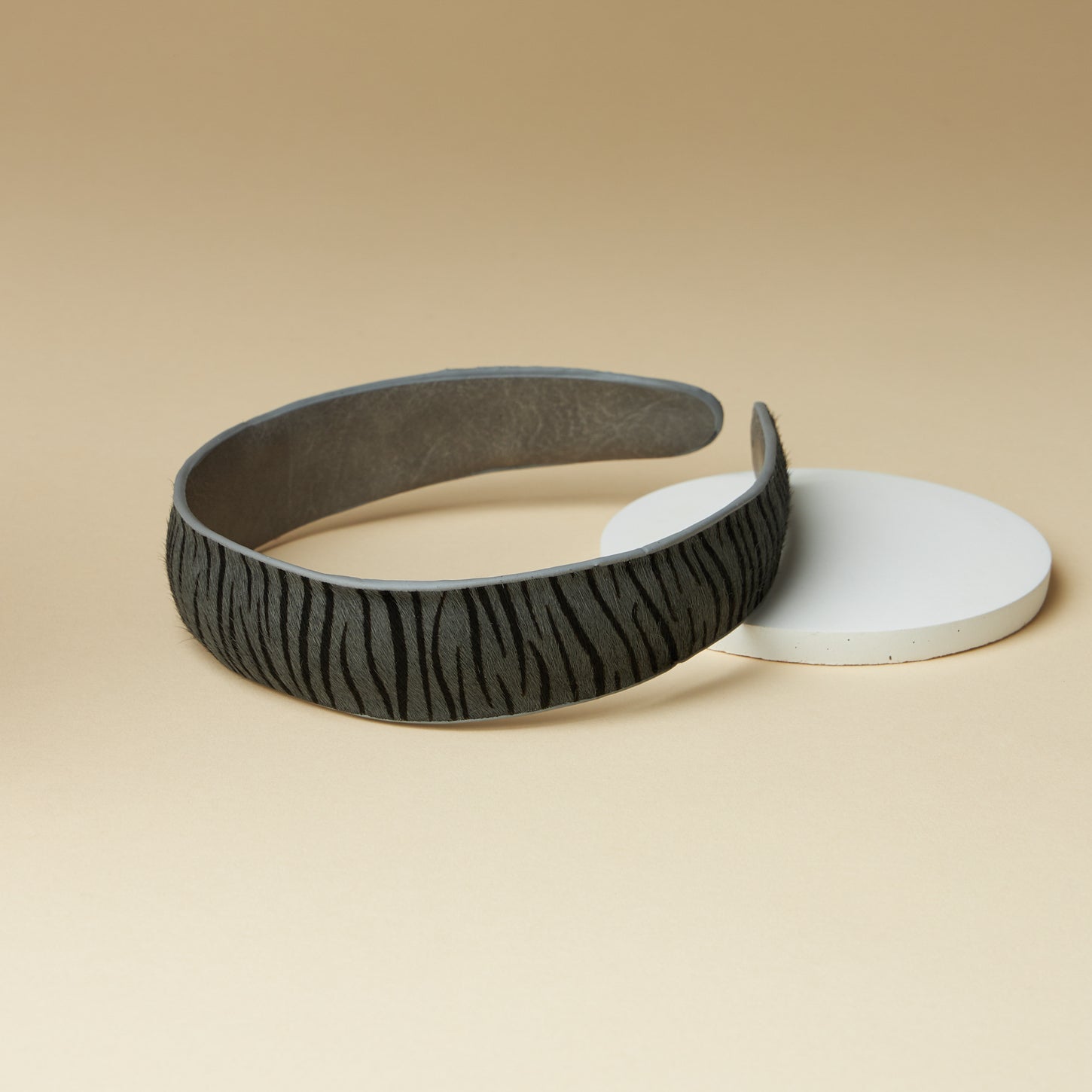 Genuine Leather Animal Print Headbands 1.5inch - Frem