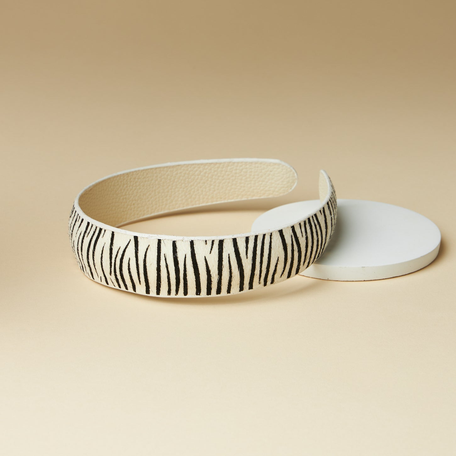 Genuine Leather Animal Print Headbands 1.5inch - Frem