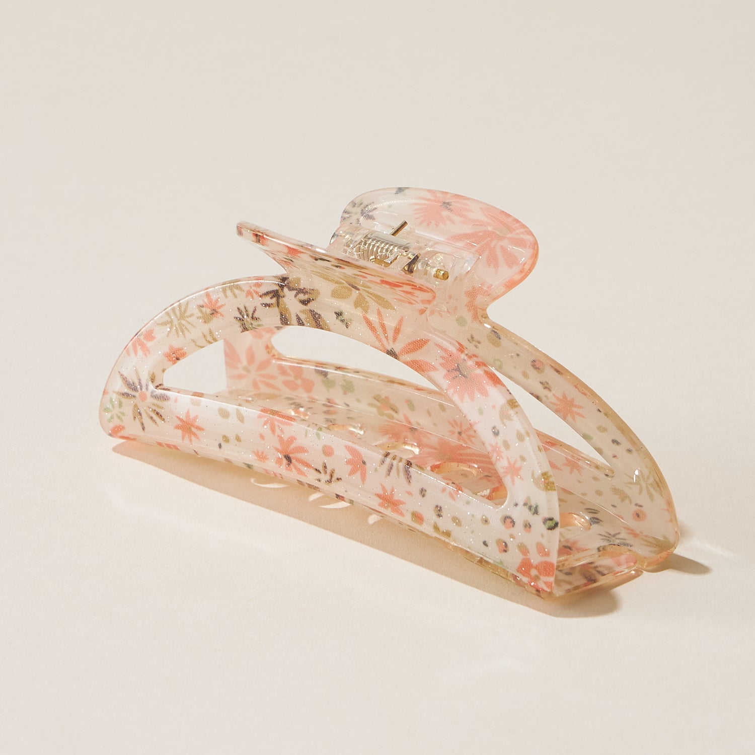 Flower Patterned Crescent Claw Hair Clips - Frem