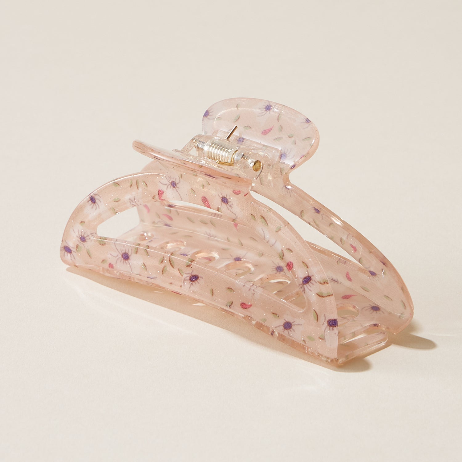 Flower Patterned Crescent Claw Hair Clips - Frem