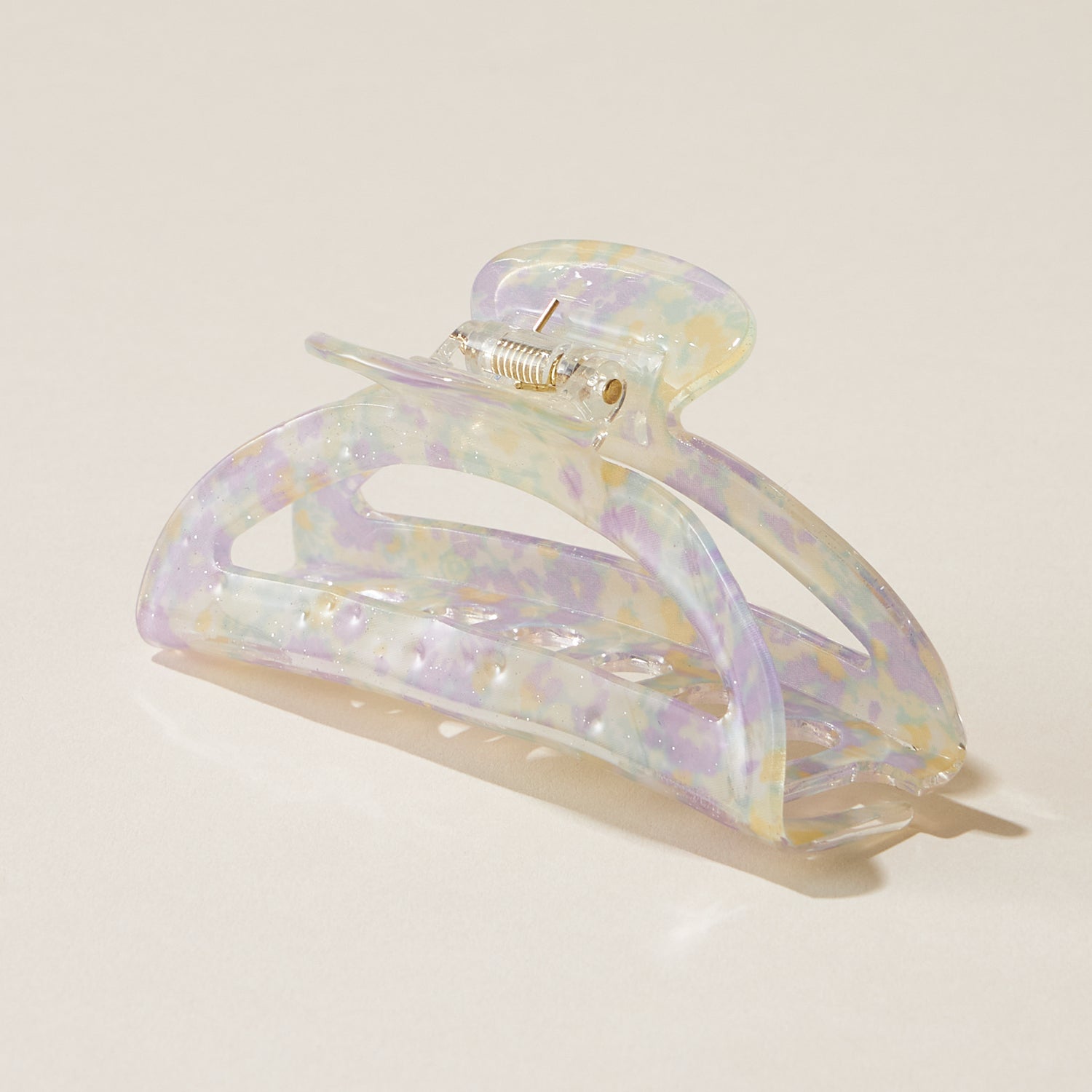 Flower Patterned Crescent Claw Hair Clips - Frem