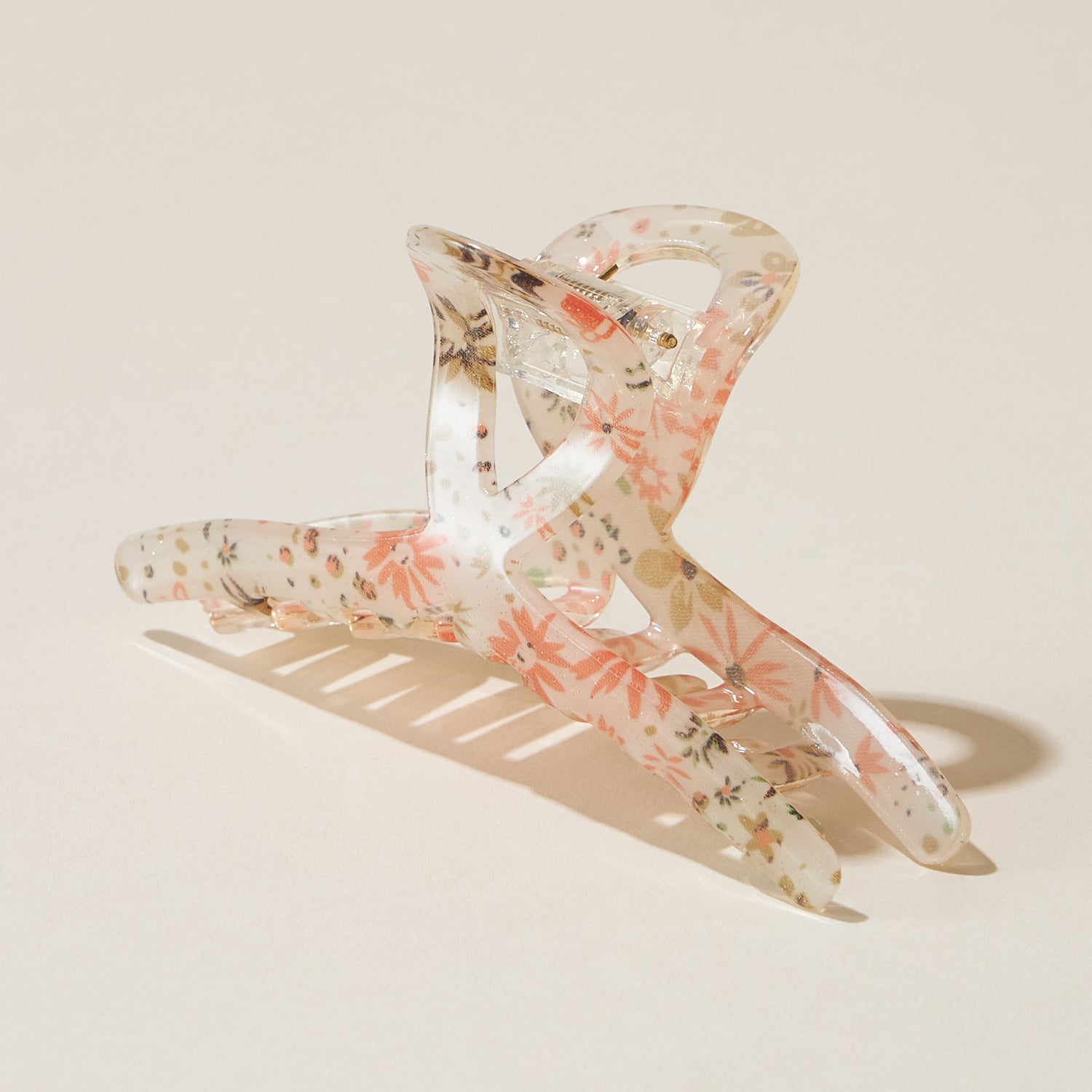 Flower Patterned Claw Hair Clips - Frem