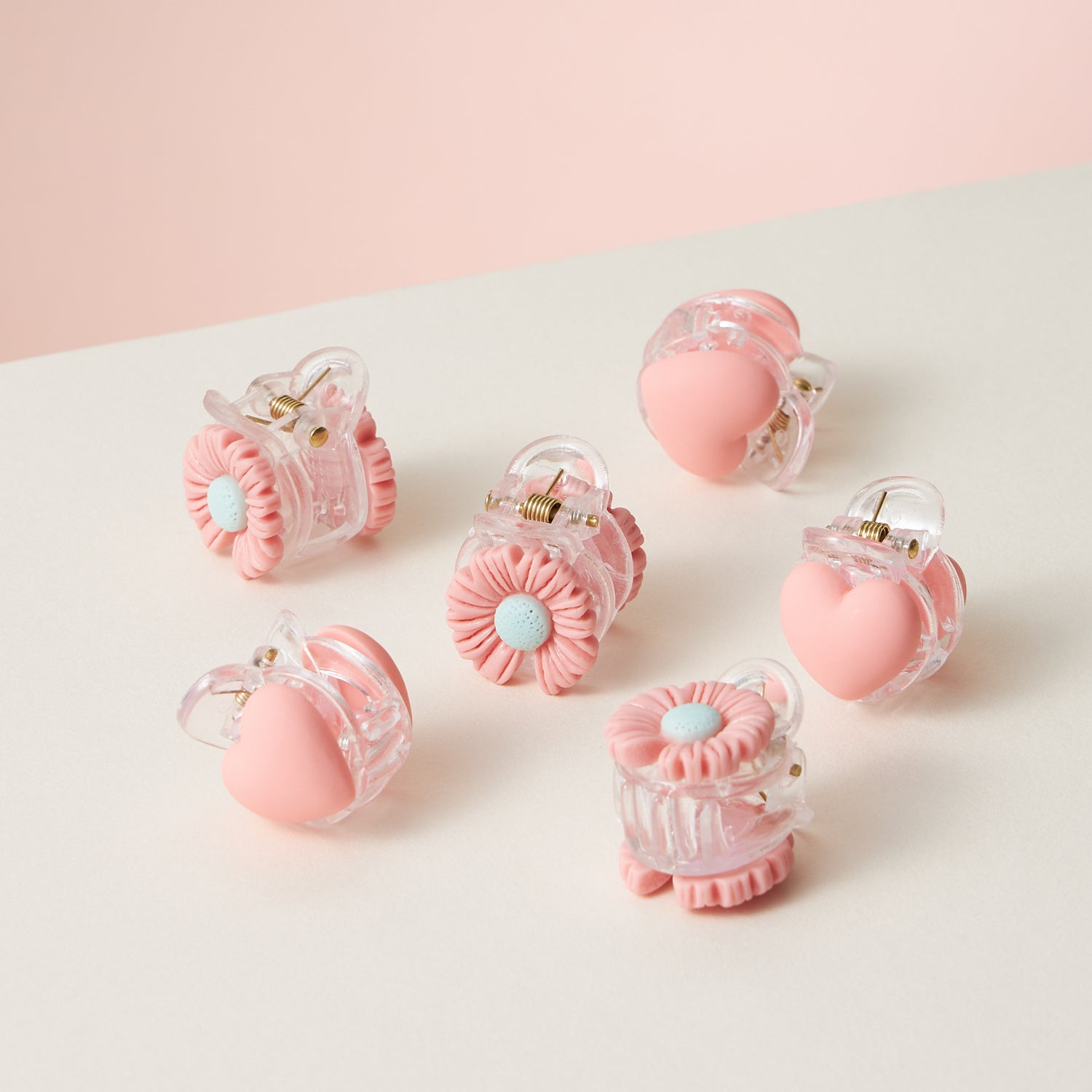 6 Pcs Floral Mini Claw Hair Clips - Frem