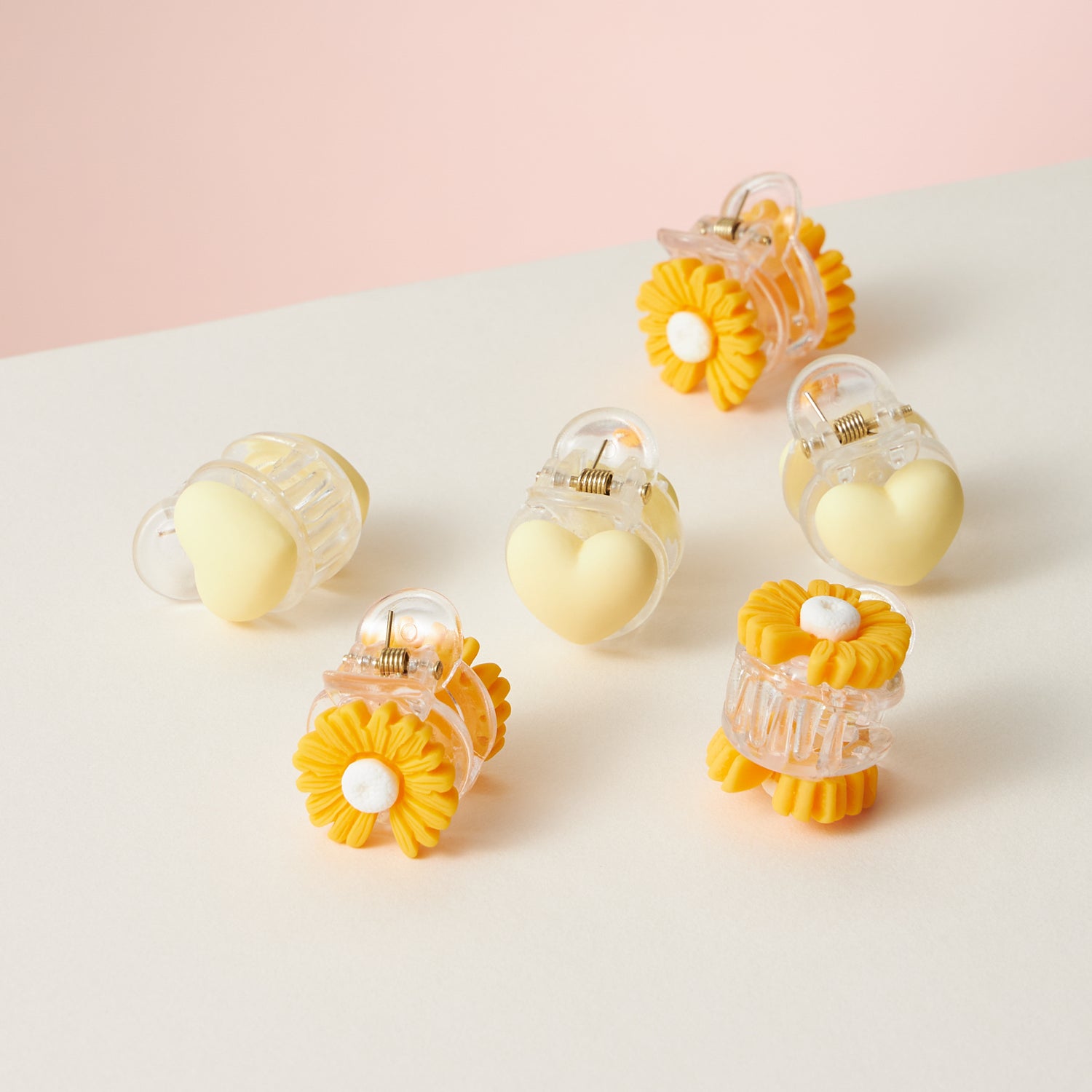 6 Pcs Floral Mini Claw Hair Clips - Frem