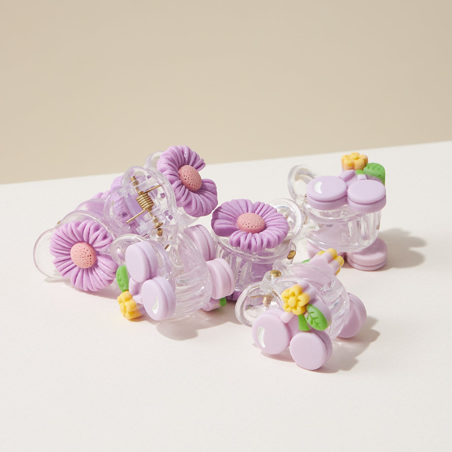 6 Pcs Tropical Mini Claw Hair Clips - Frem