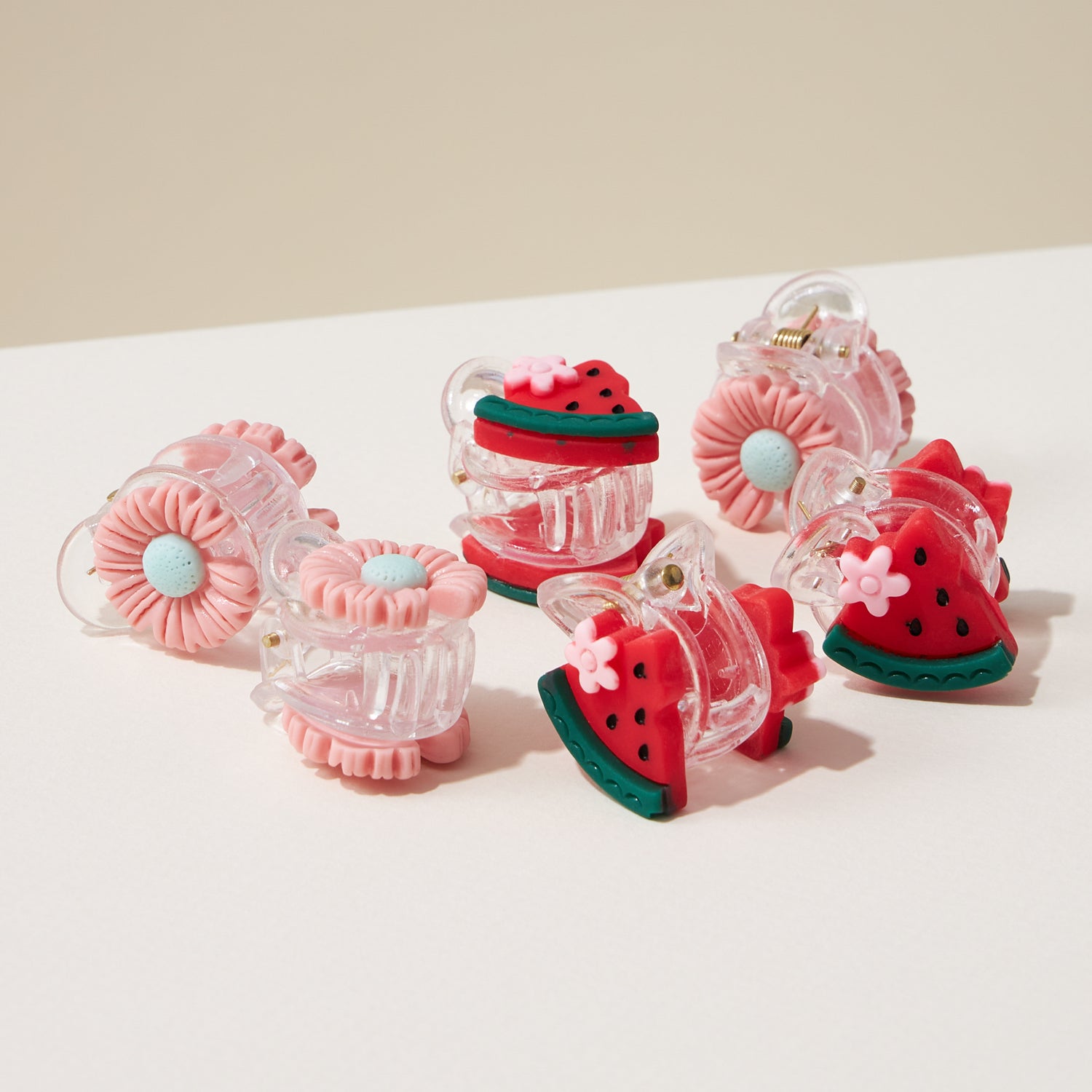 6 Pcs Tropical Mini Claw Hair Clips - Frem
