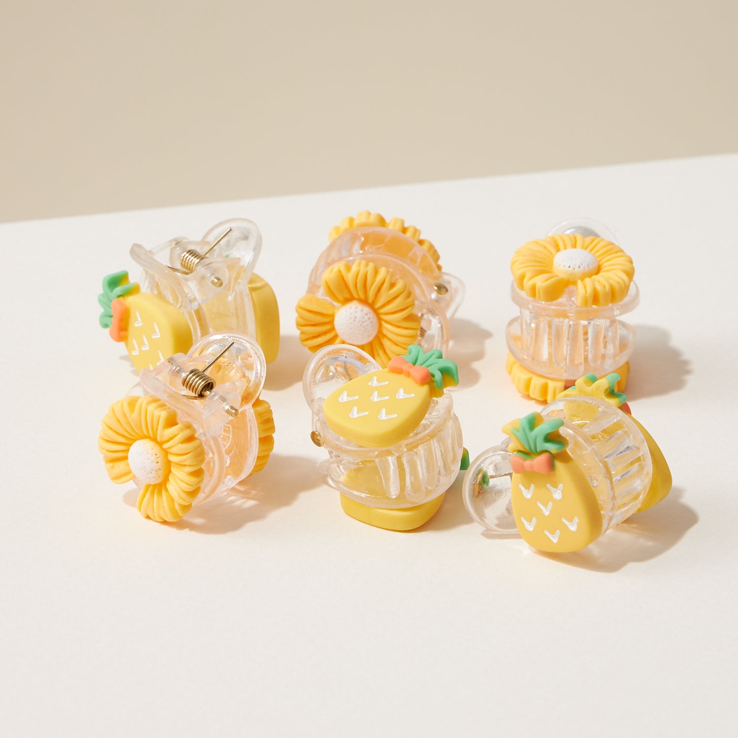 6 Pcs Tropical Mini Claw Hair Clips - Frem
