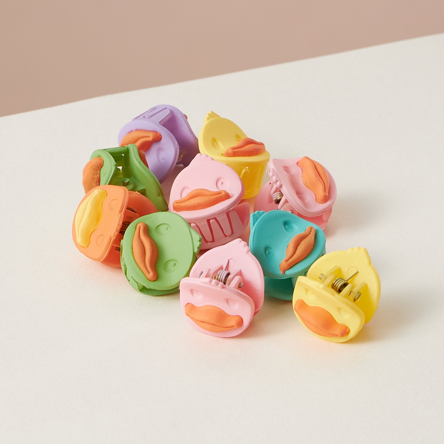10 Pcs Duck Rubber Coated Mini Claw Hair Clips - Frem
